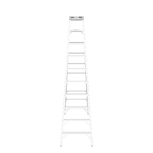 Werner 370 10 Feet 14 Feet Reach Height Aluminum Type 1A 300 lbs. Load Capacity Step ladder in the Step Ladders department at Lowes