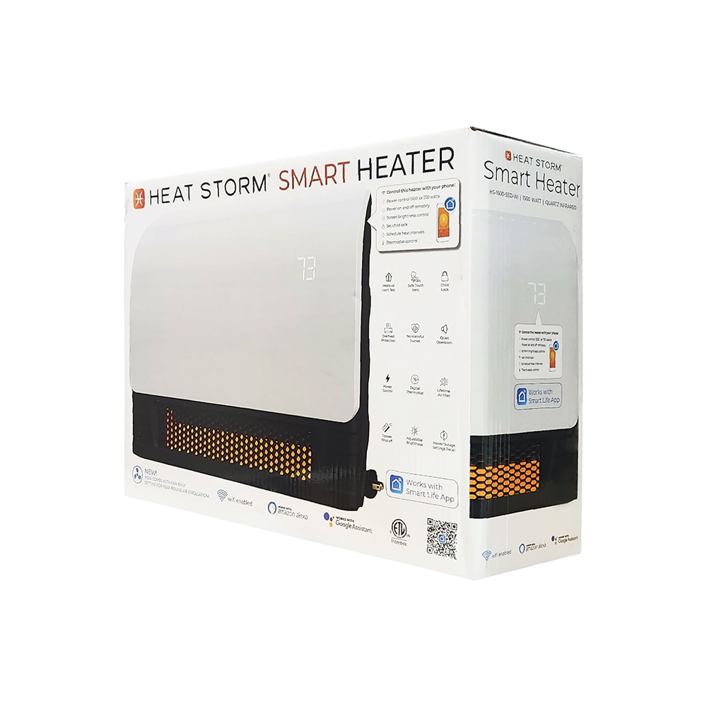 White Infrared Wall Heater with WiFi and Thermostat