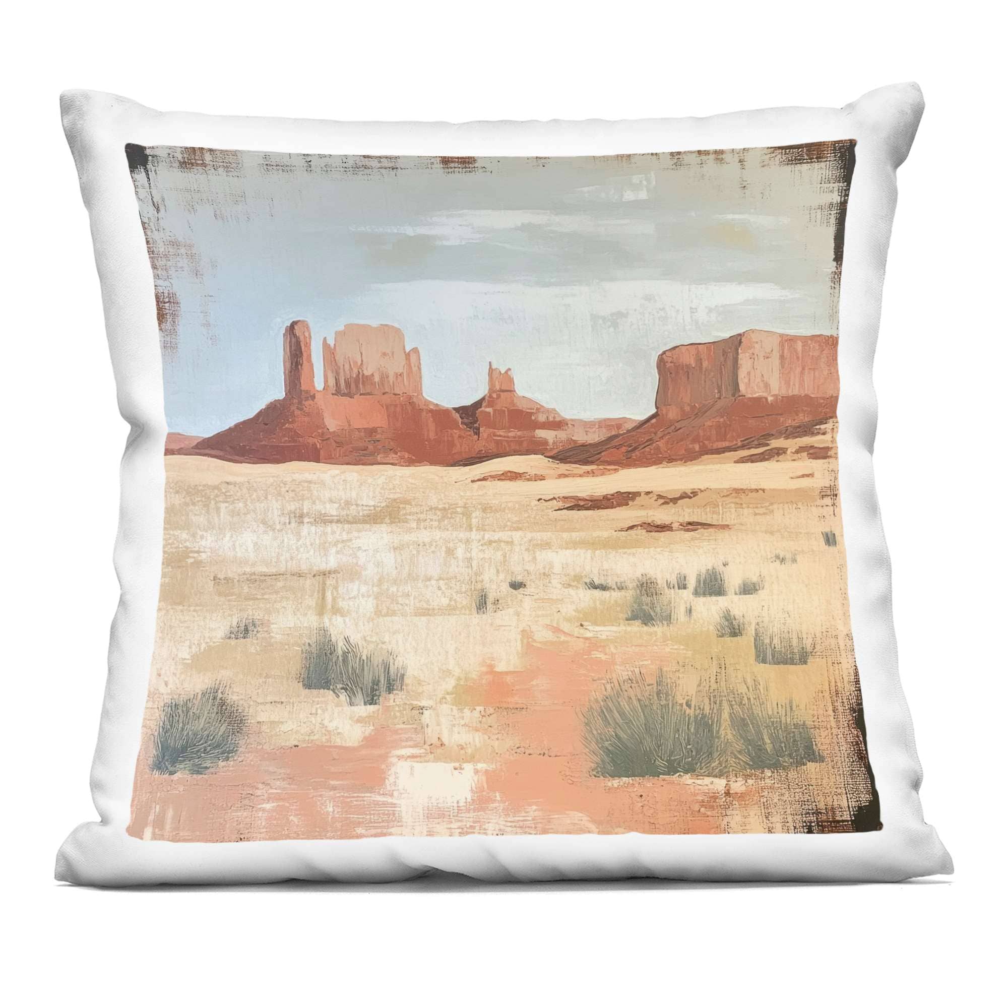 Stupell Industries  Desert Postcard Mesa Decorative Printed Throw Pillow design by Petal Prints Design 18 x 18