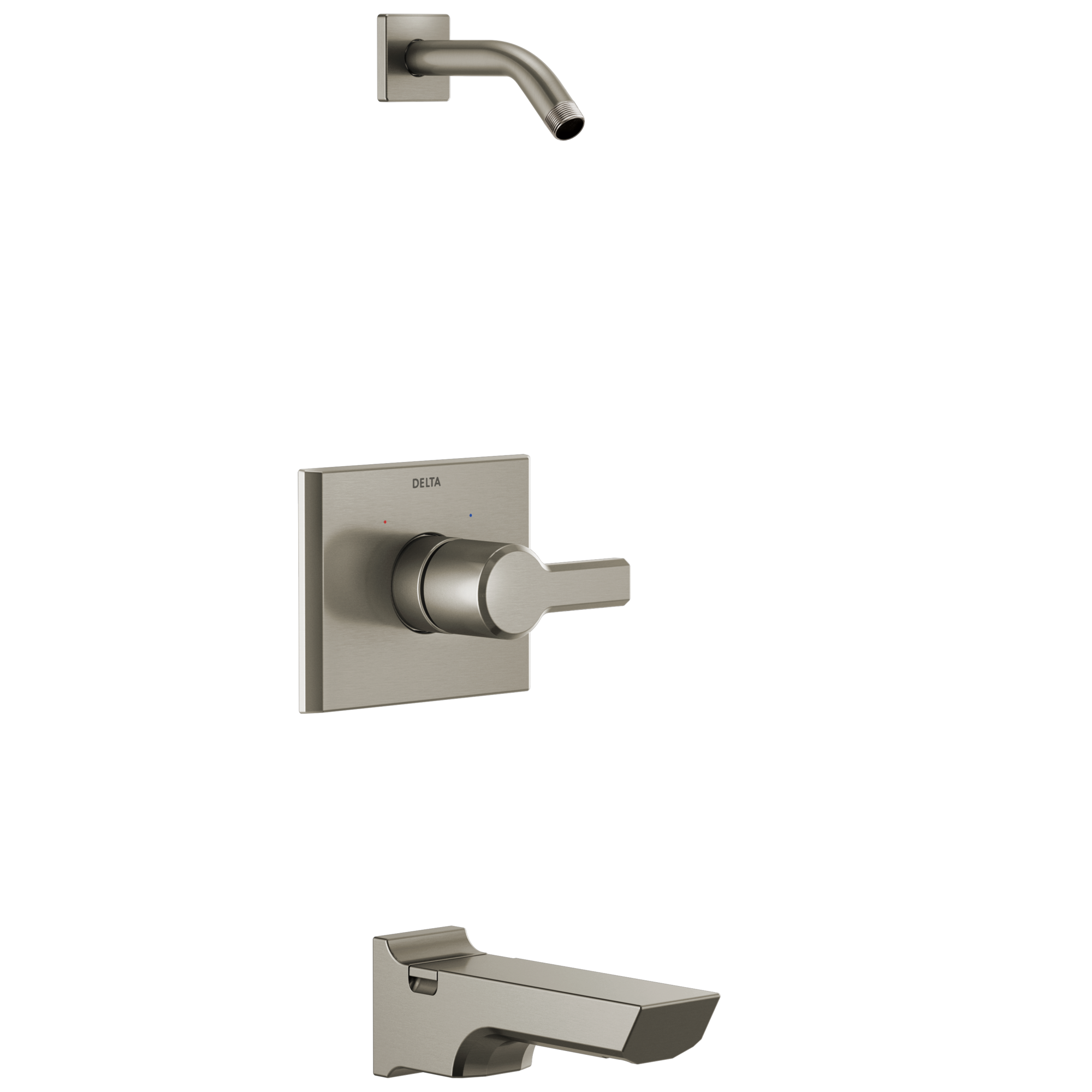 Delta T14499-SS-PR-LHD Pivotal Lumicoat Stainless 1-handle Bathtub and Shower Faucet Valve Included