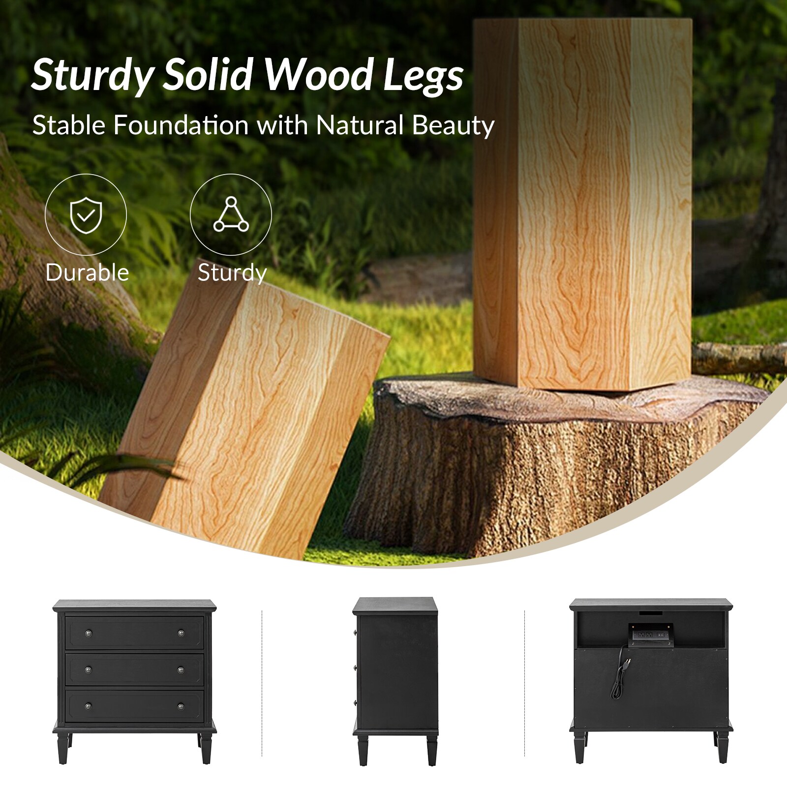 14 Karat Home NSCS1409D-BLK End-Tables - View #8