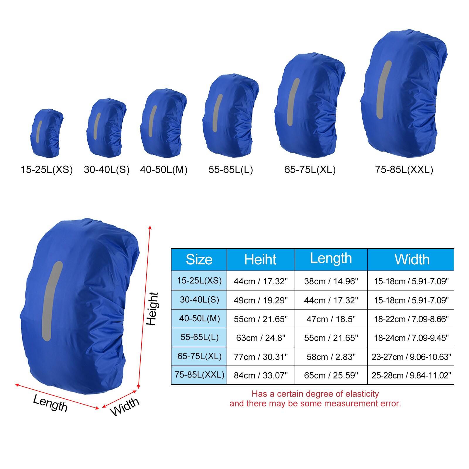 25 liter backpack rain cover Hooey Recess Plus it packs into its own small stuff sack PATIKIL 15-25L Waterproof Backpack Rain