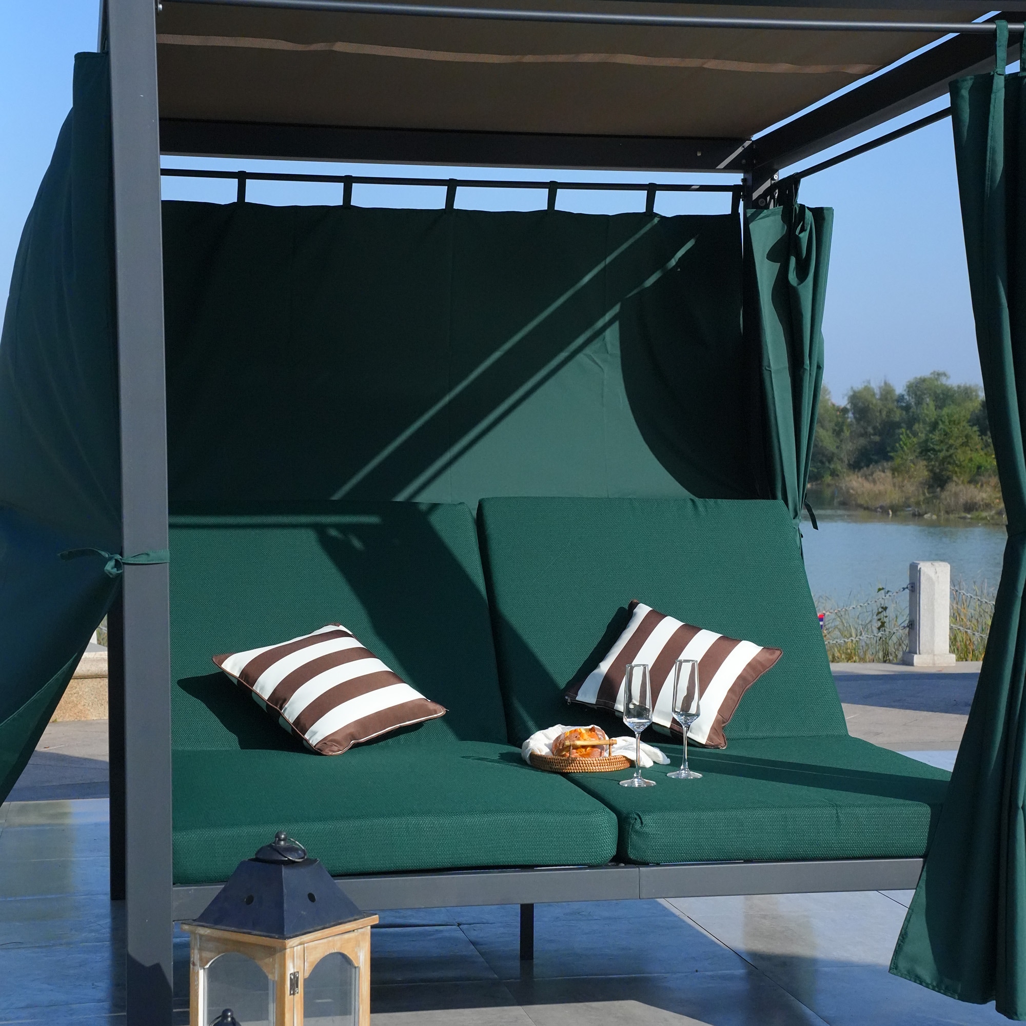 Direct Wicker DWL-1129B-GE Patio-Sofas-Daybeds - View #2
