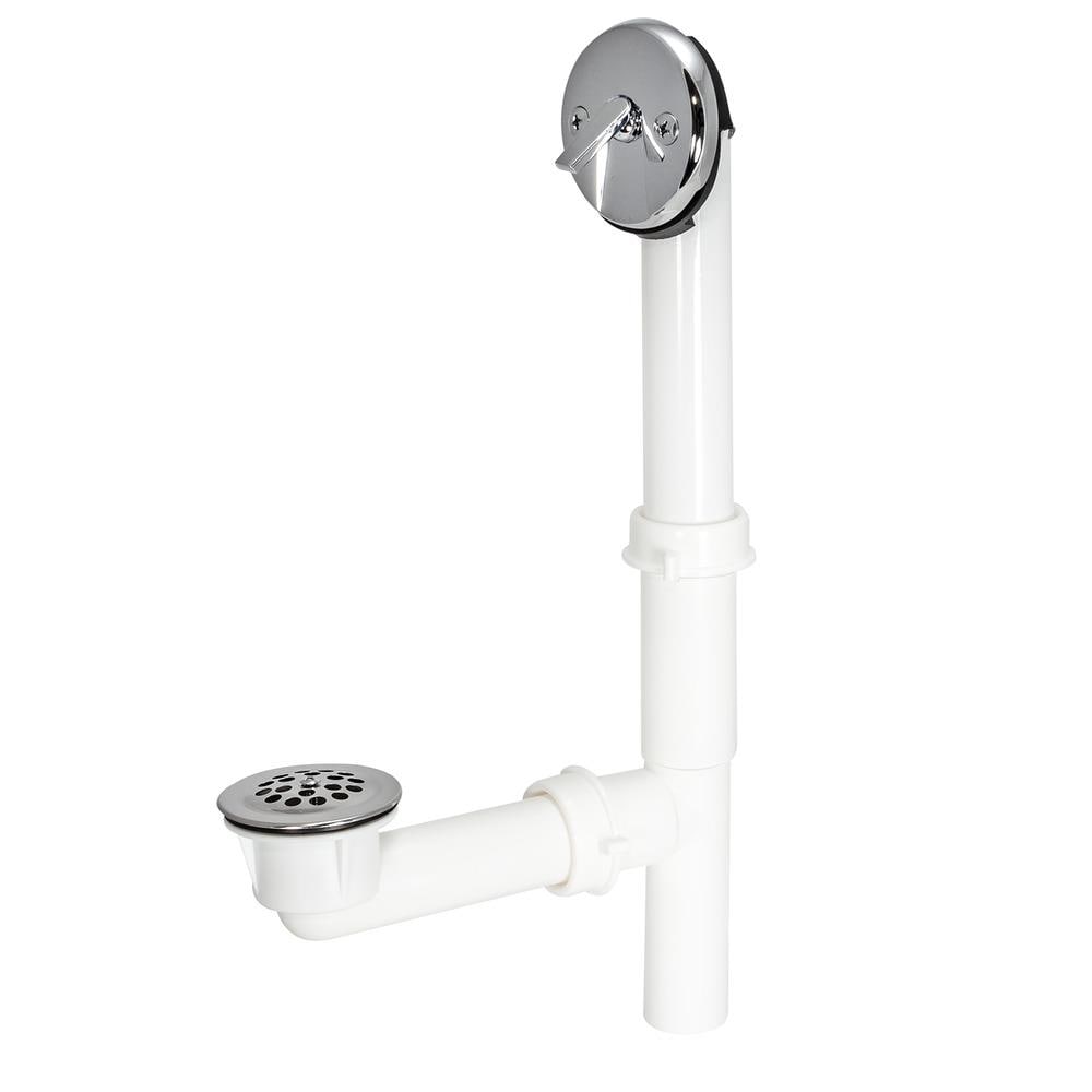 EASTMAN 35213 1-1/2-in Chrome Chrome Foot lock Drain with Polypropylene Pipe Included