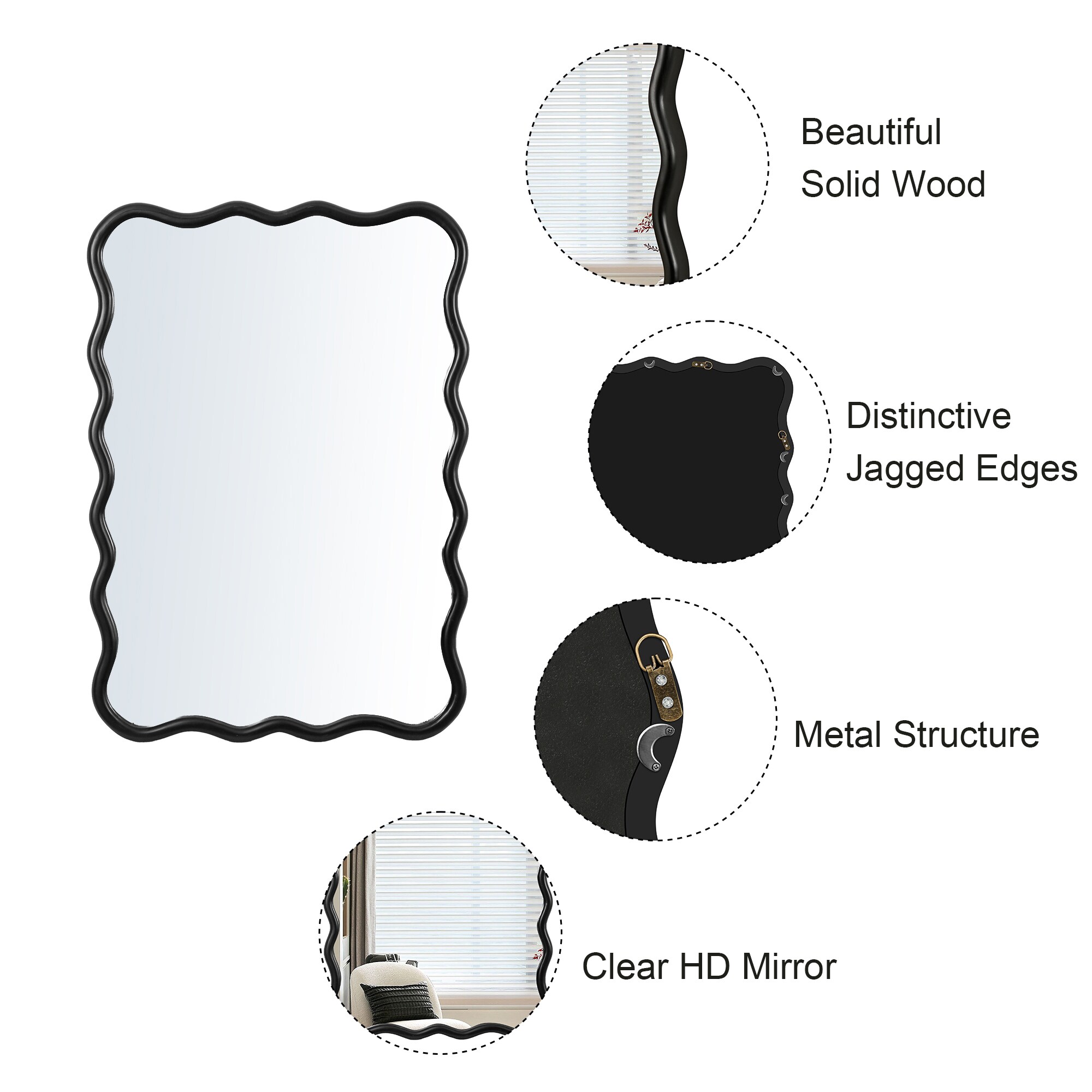 SINOFURN SYD240002BK Decor-Mirrors - View #10