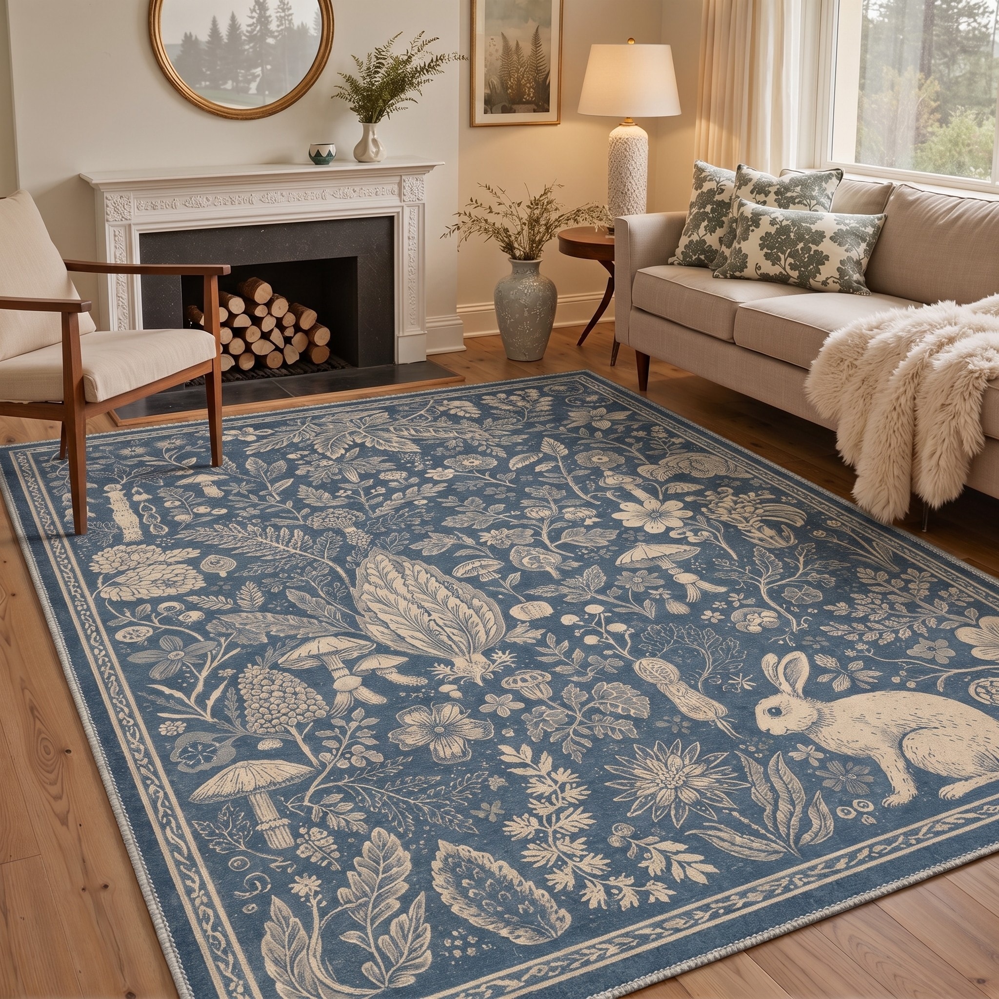 BAVNI 6X9 Area Rug for Living Room Machine Washable Non Slip Backing ...