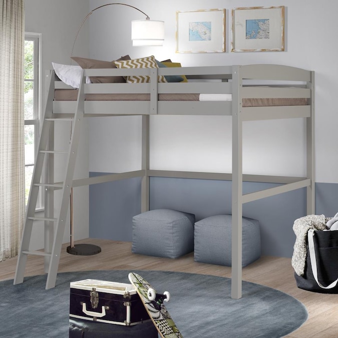 Camaflexi Tribeca Gray Twin Loft Bunk, Bunk Bed With Loft Style