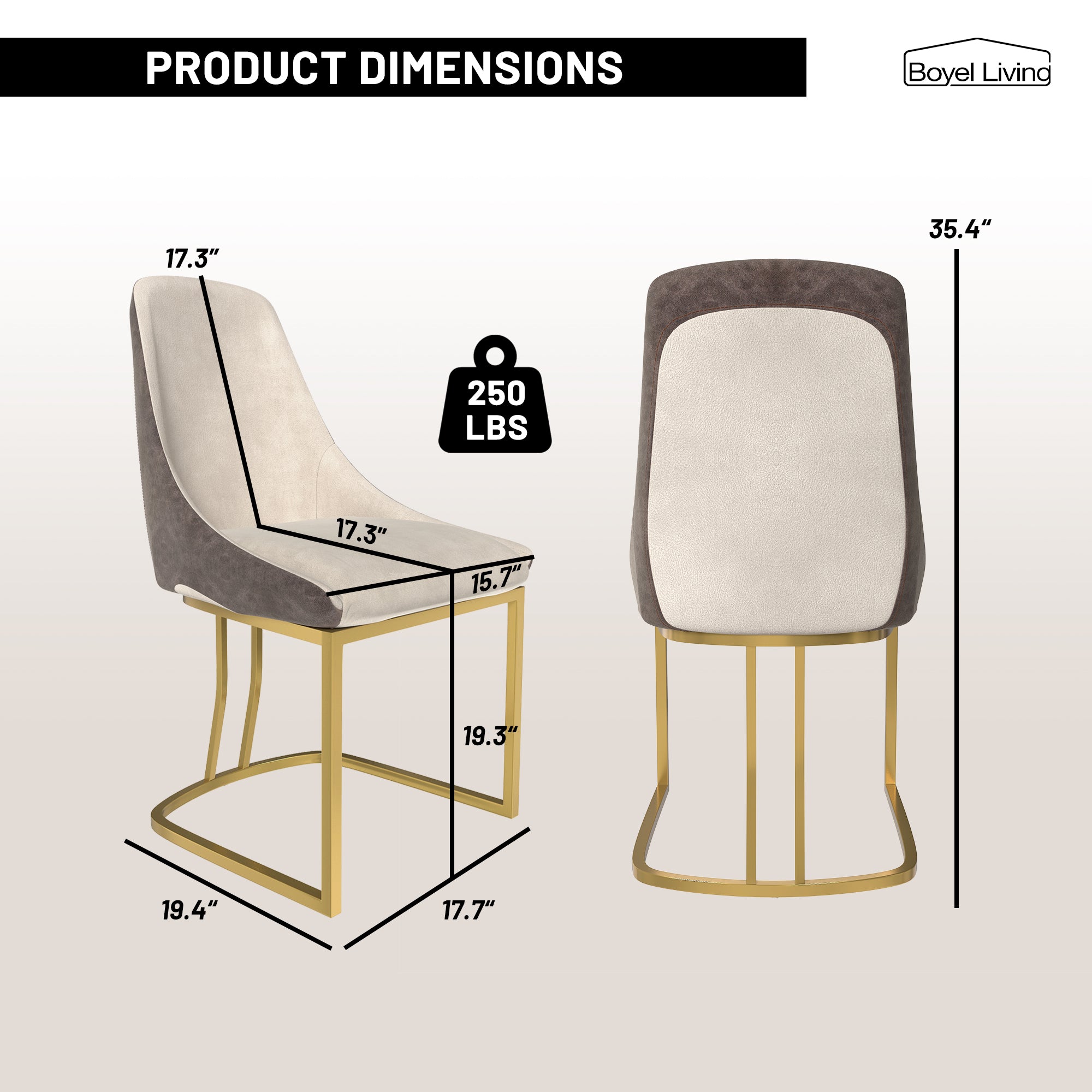 Boyel Living BLDC2432GY Dining-Chairs - View #2