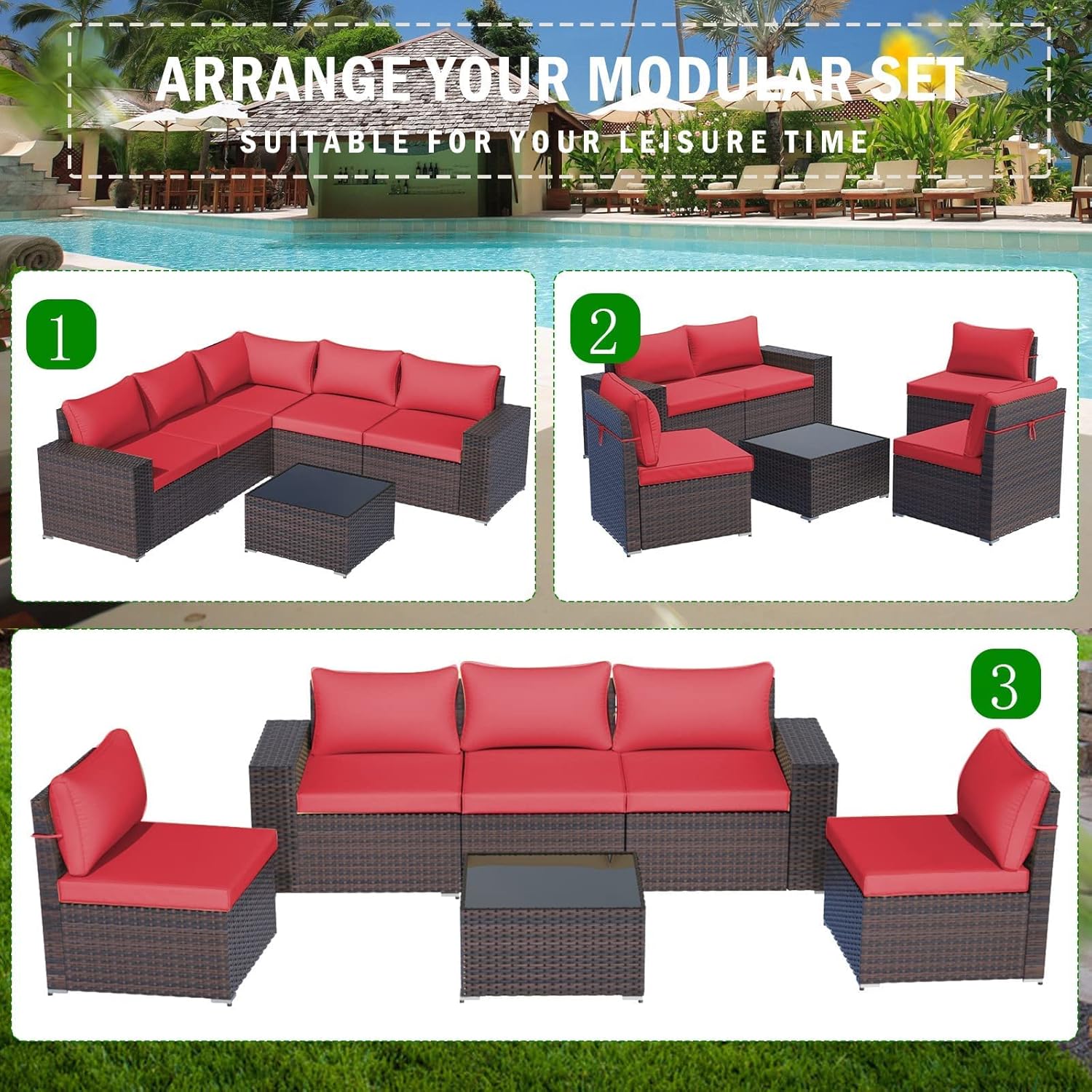 ALAULM LS-6PCS-RED Patio-Conversation-Sets - View #6