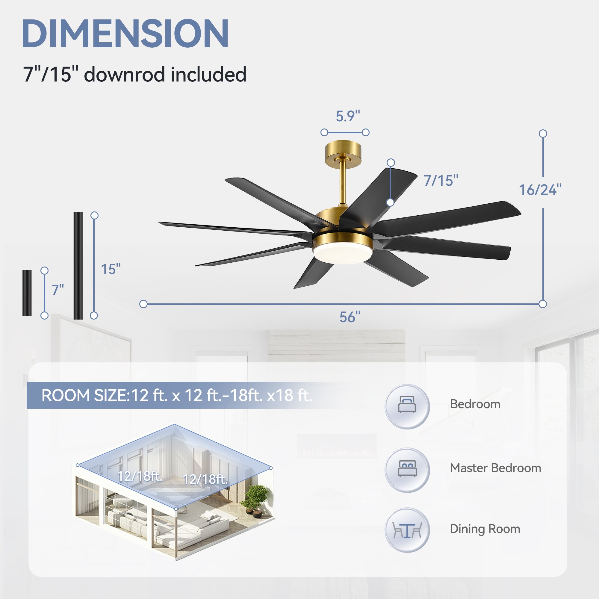 Breezary 23043-GB Ceiling-Fans - View #11