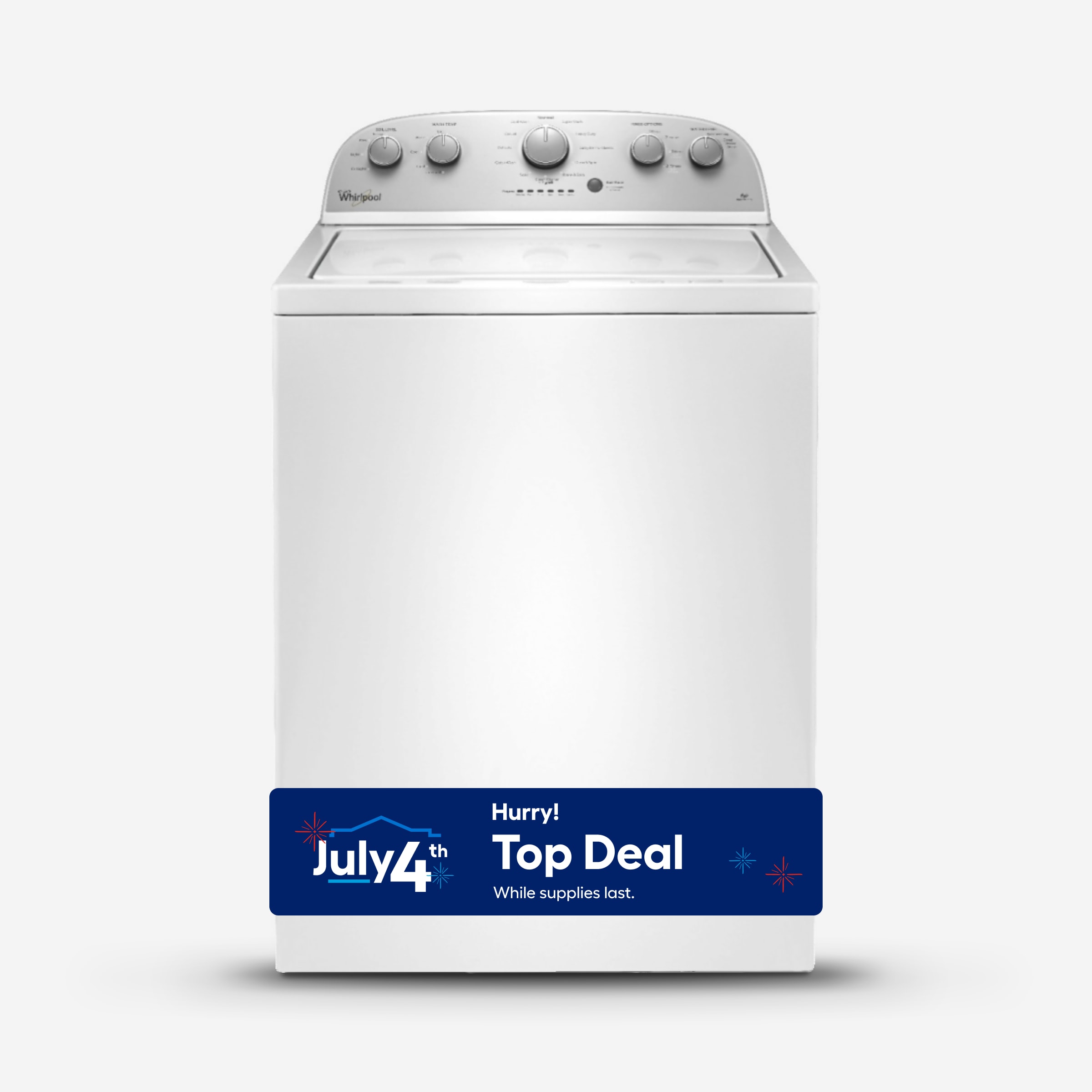 Whirlpool WTW4816FW Deep Water Wash Small High Efficiency Agitator Top-Load Washer ( White )