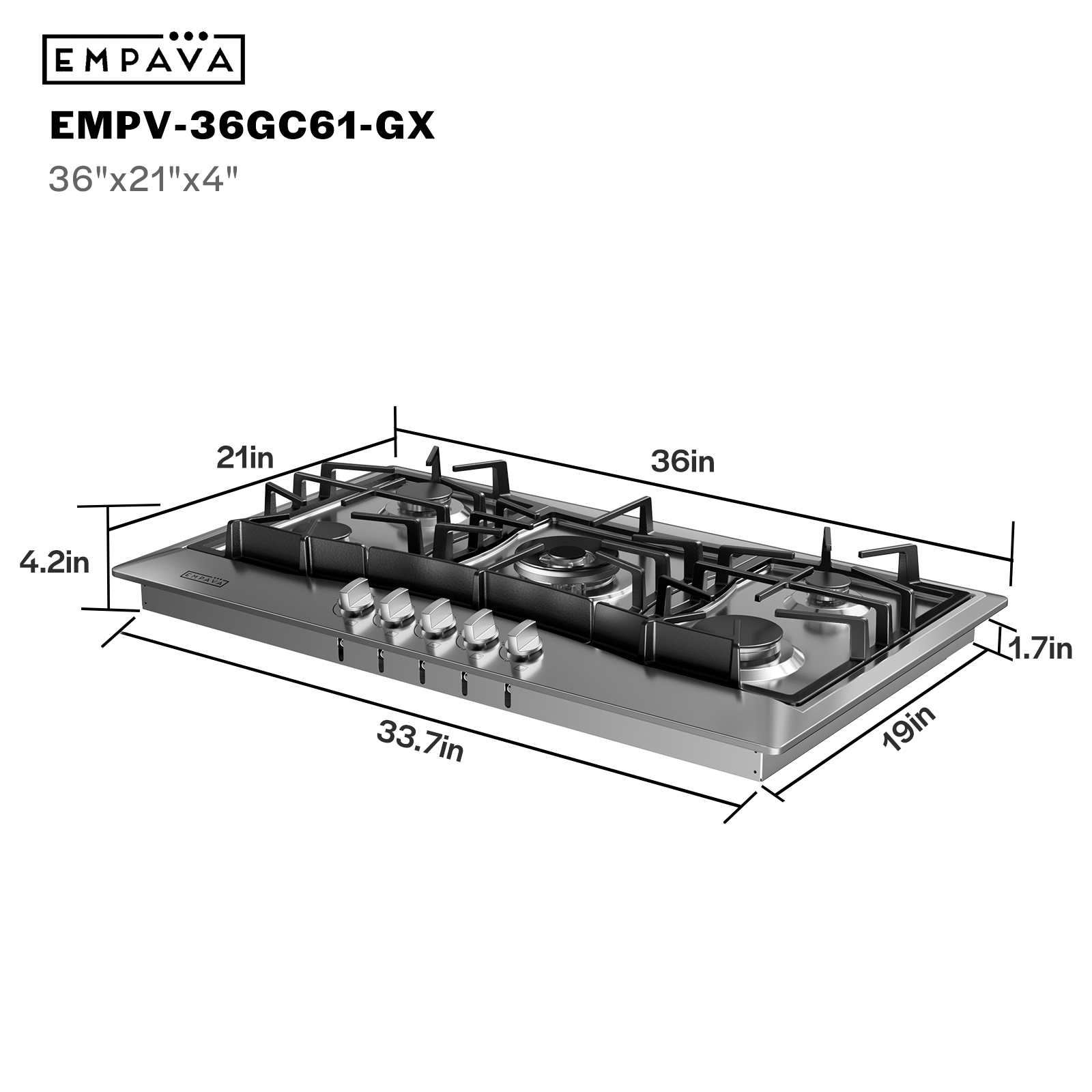 Empava EMPV-36GC61-GX Gas-Cktp - View #10