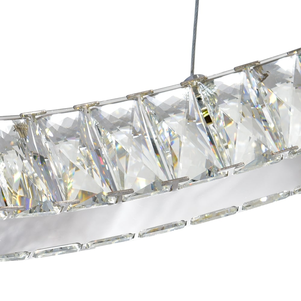 Florence Chrome and Crystal 27-Inch LED Chandelier