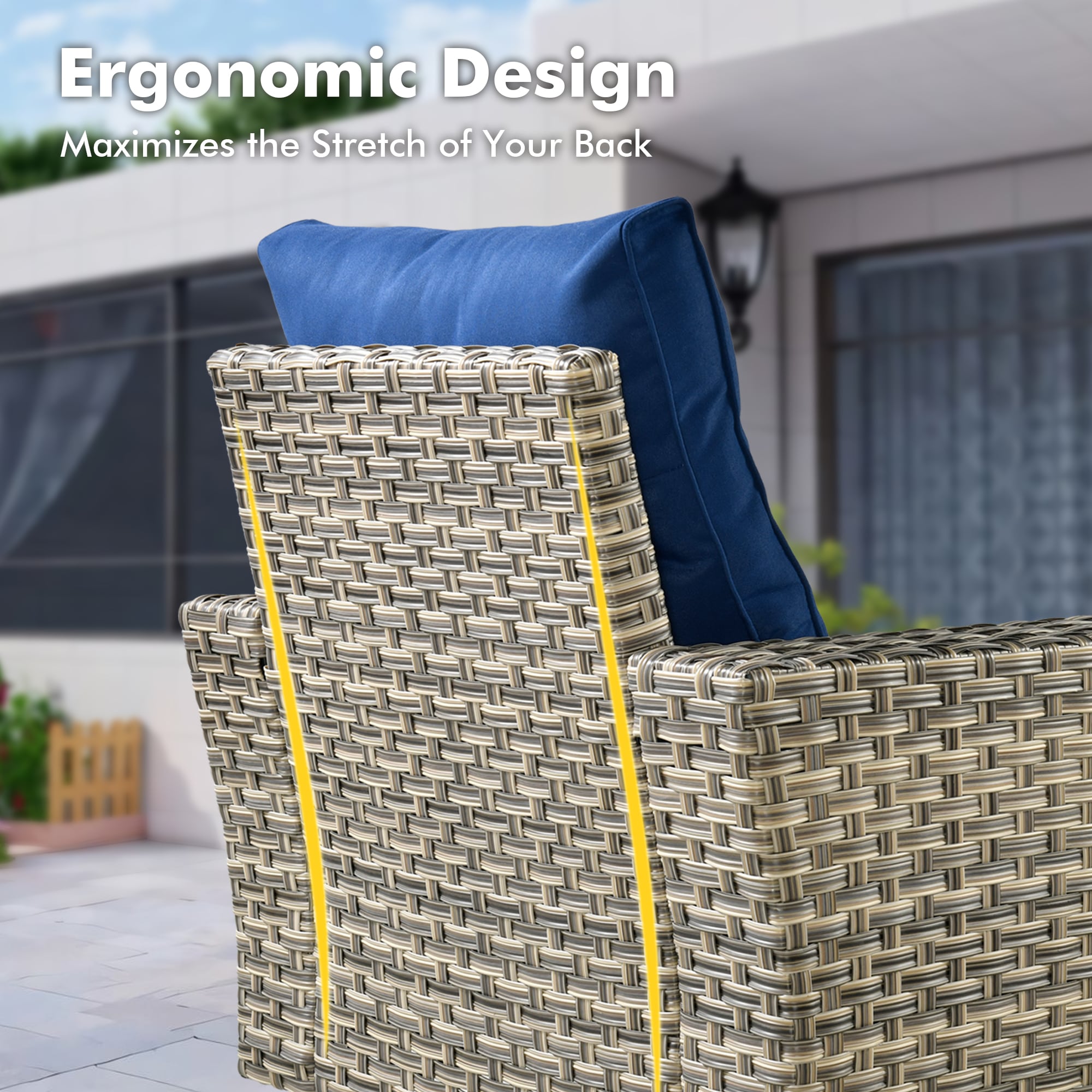 Ovios TS708Y Patio-Conversation-Sets - View #2