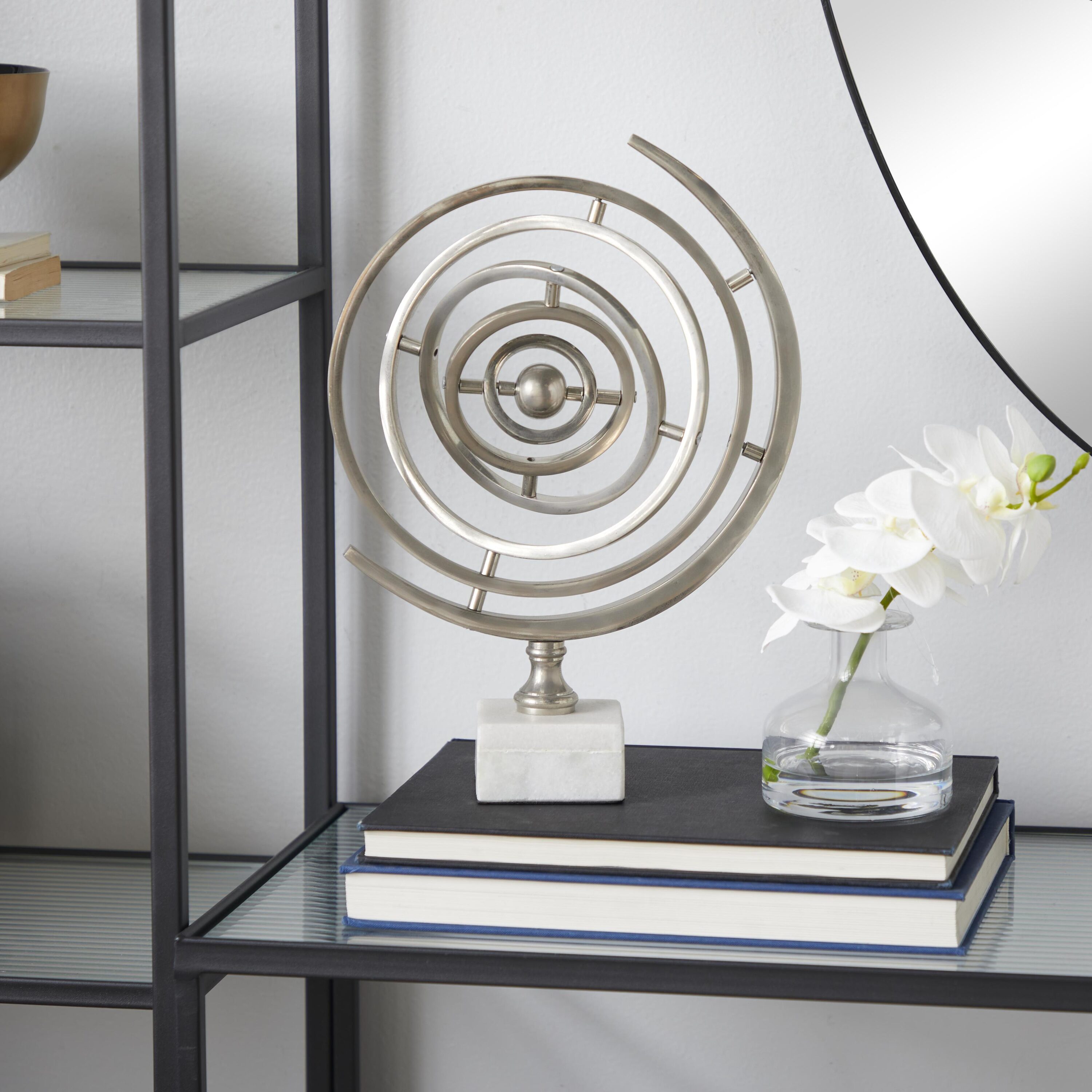 Grayson Lane 28537 Silver Aluminum Glam Decorative globe