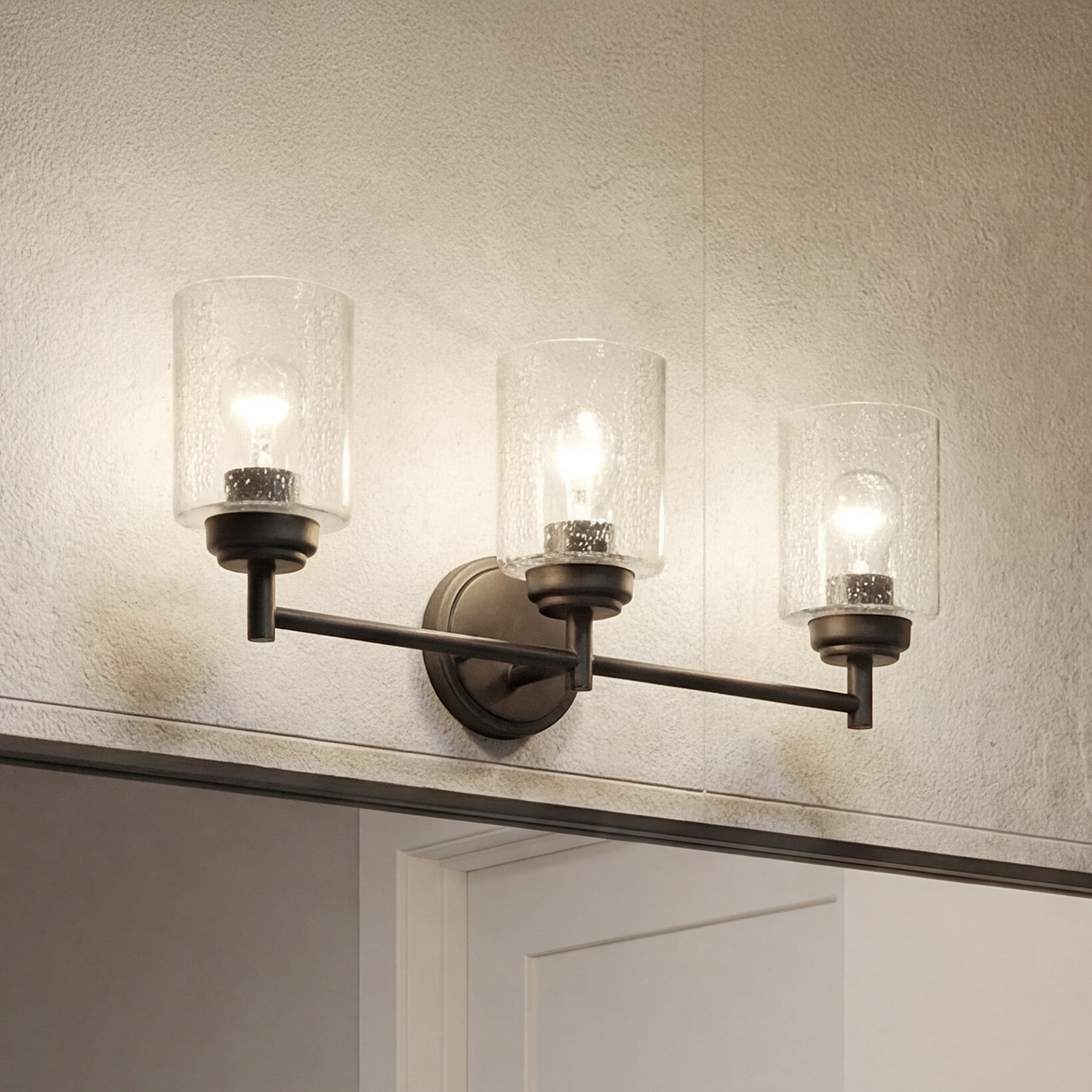 Kichler Winslow 21.5-in 3 Light Black Transitional Bathroom Vanity light