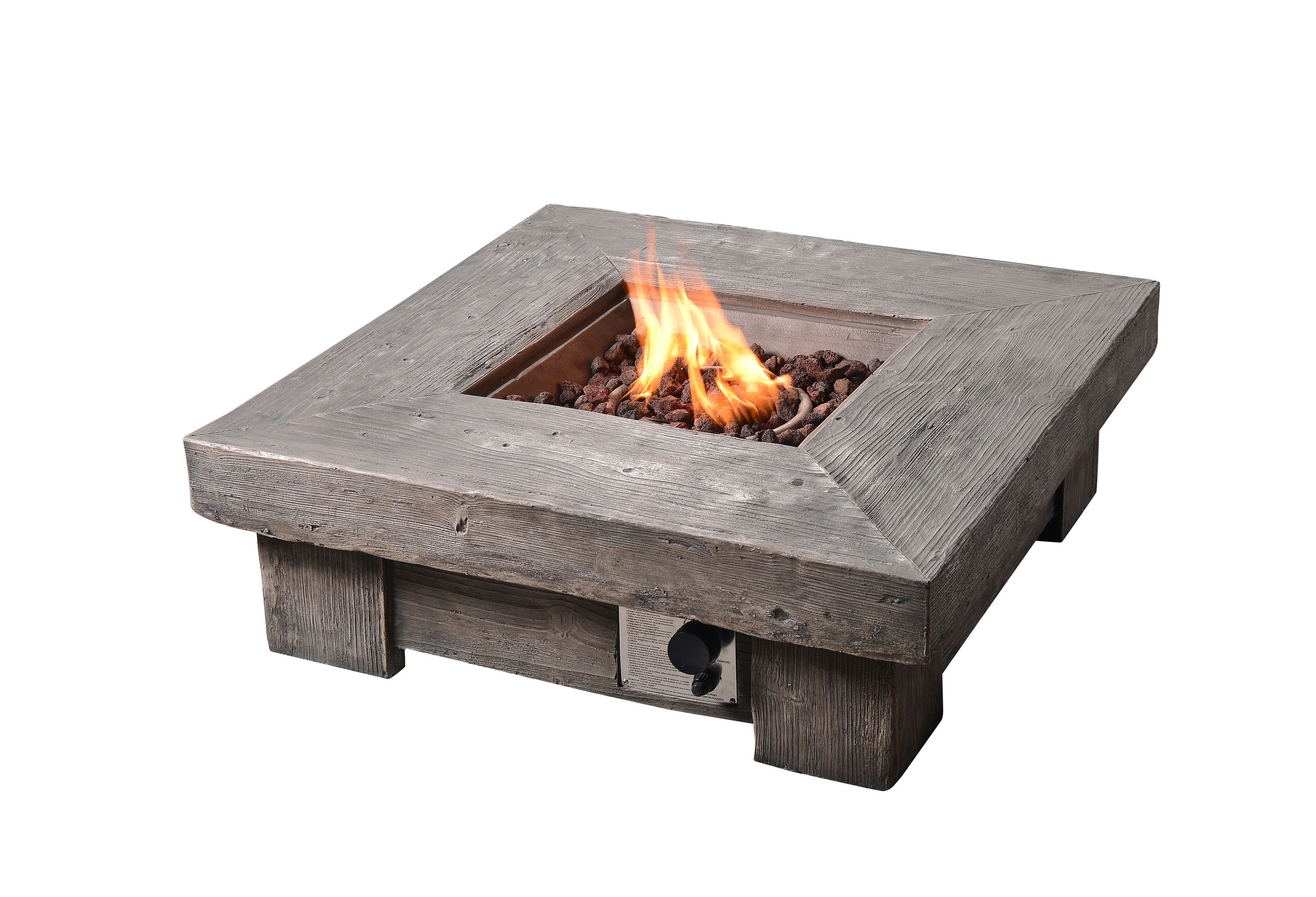 Wood Composite Propane Gas Fire Pit, How To Light Tabletop Fire Pit