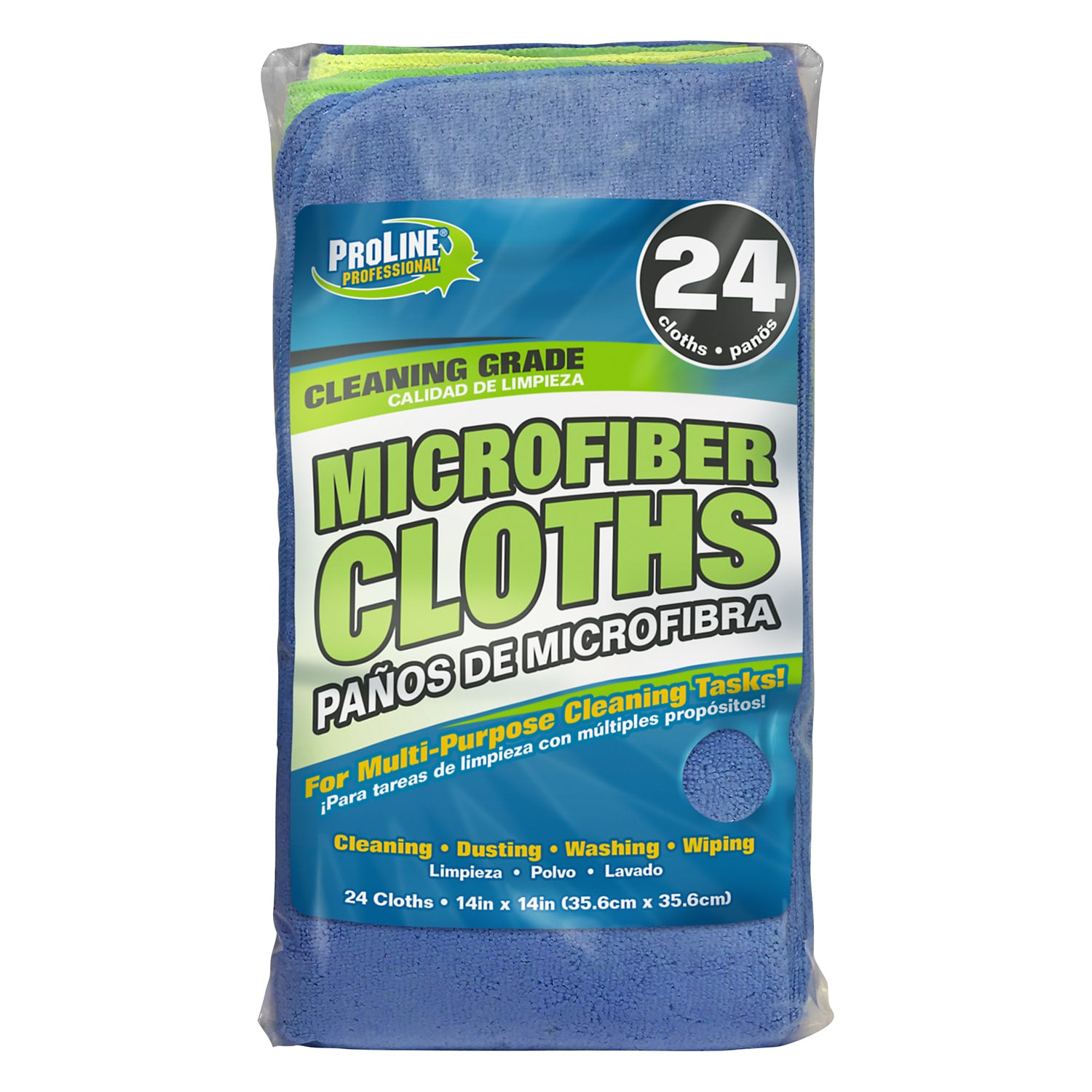 Blue,Green,Yellow 40x40 Premium Polyte Microfibre Cleaning Towel 36 Pack 