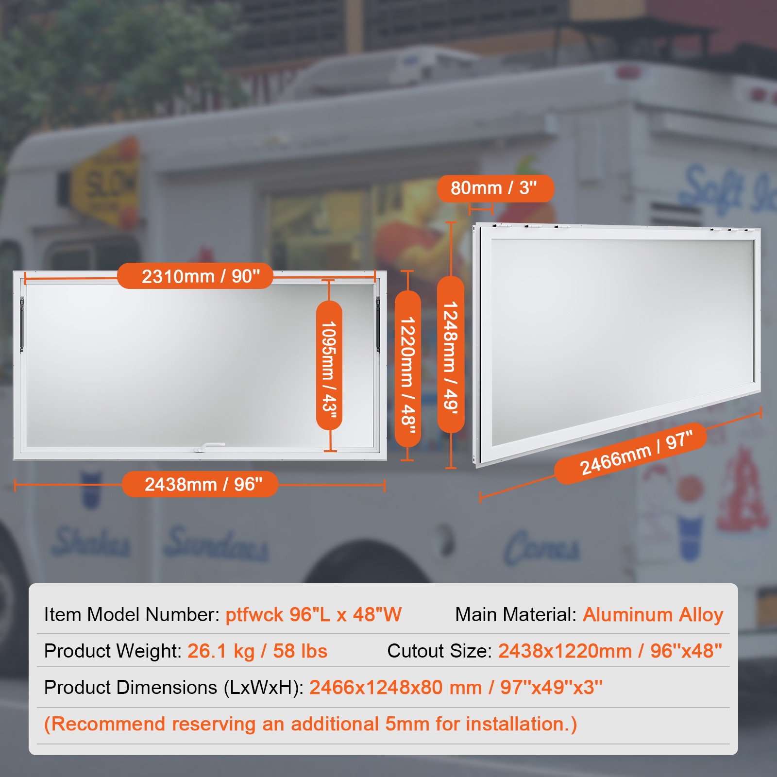 VEVOR FWCK9648INCH6ISNOV0 Sliding-Windows - View #8