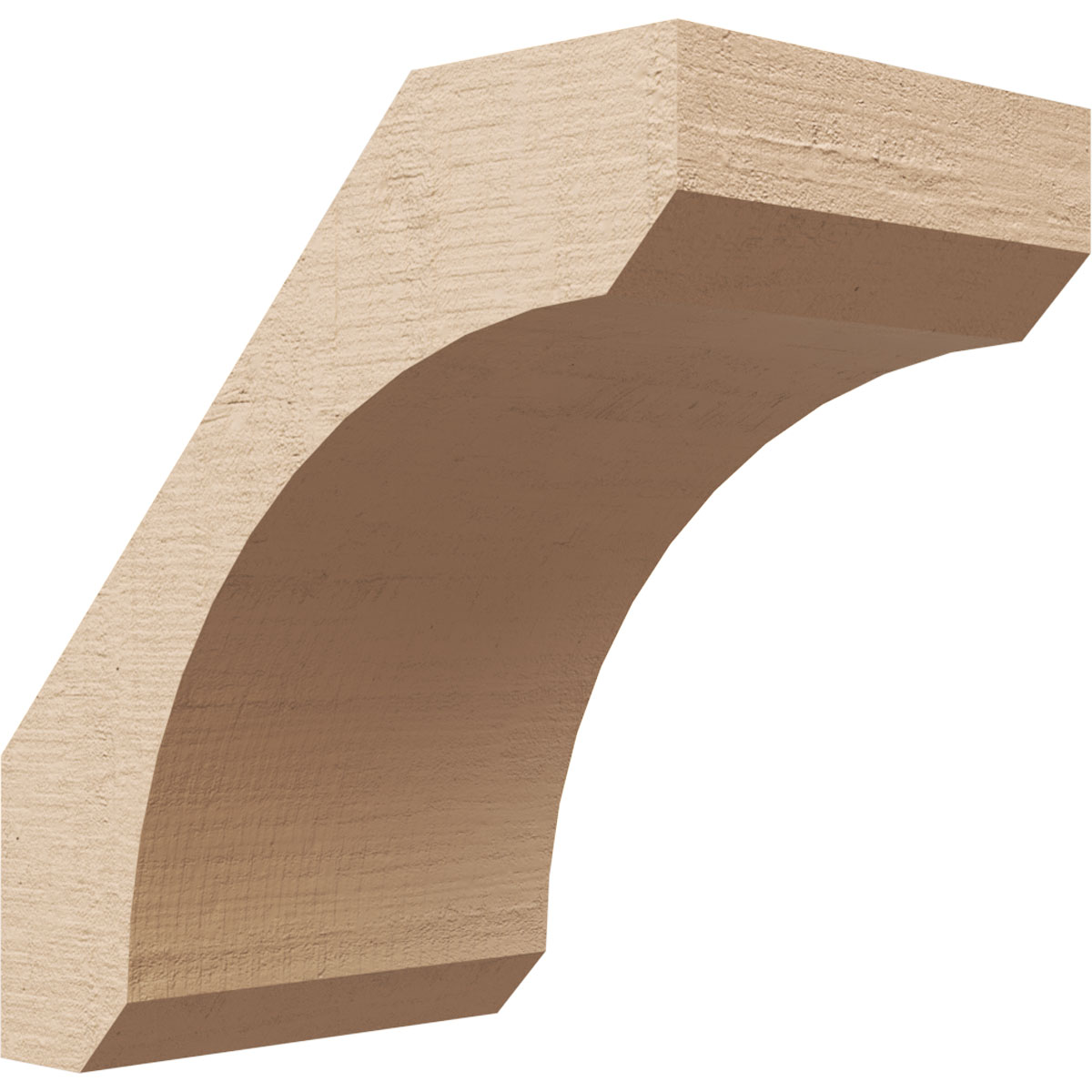 Ekena Millwork BRCUR05X08X08LECRCPR 5-in x 8-in x 8-in Primed Urethane Legacy Rough Cedar Woodgrain TimberThane KneeBrace