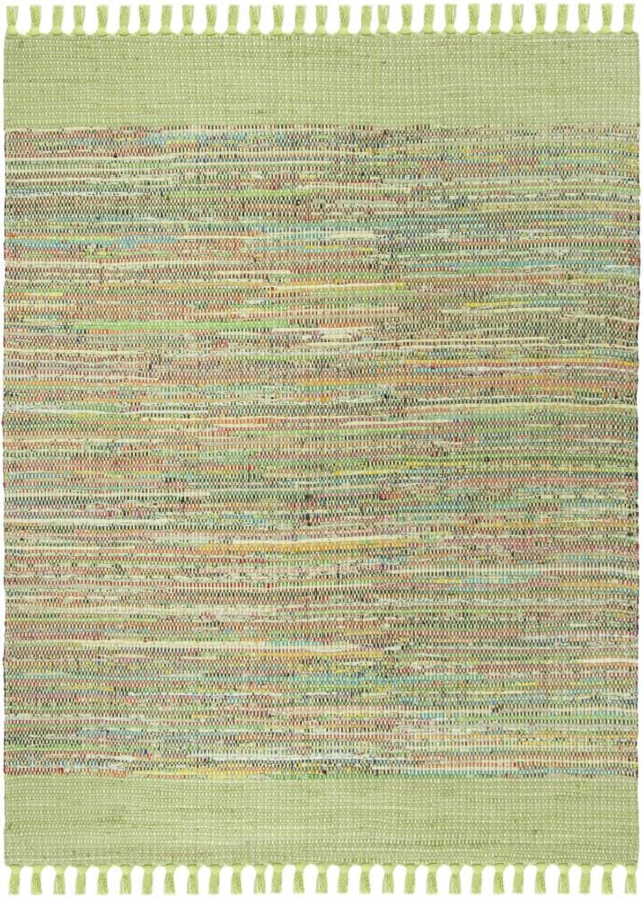 Safavieh MTK972G-5 Montauk Simion 5 x 8 (ft) Cotton Green/Multi Rectangular Indoor Stripe Area rug