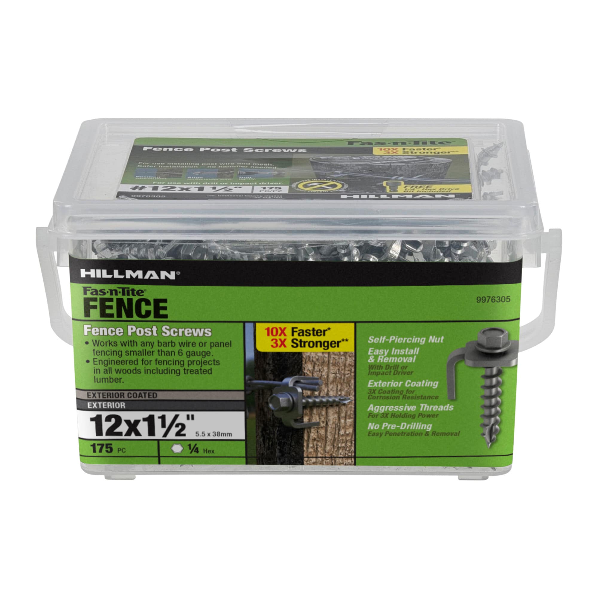 Fas-n-Tite #12 x 1-1/2-in Zinc-plated Exterior Fence screws ( 175 -Per Box )