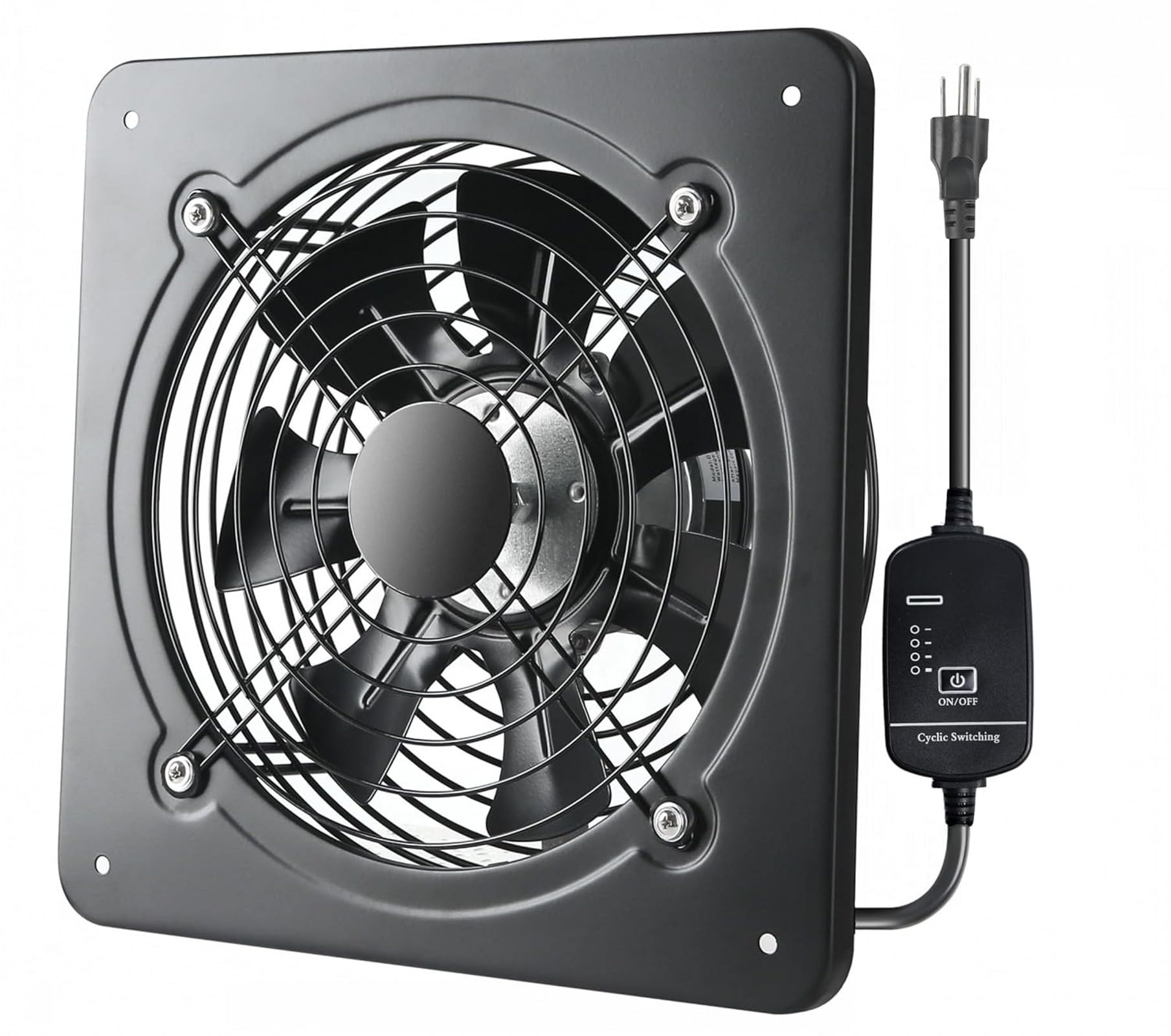 JVFCXXV  Window Exhaust Fan Wall Mounted Ventilation Fan 1040 CFM High Speed 1460 RPM Metal for Basement Garage Office Commercial Use Durable
