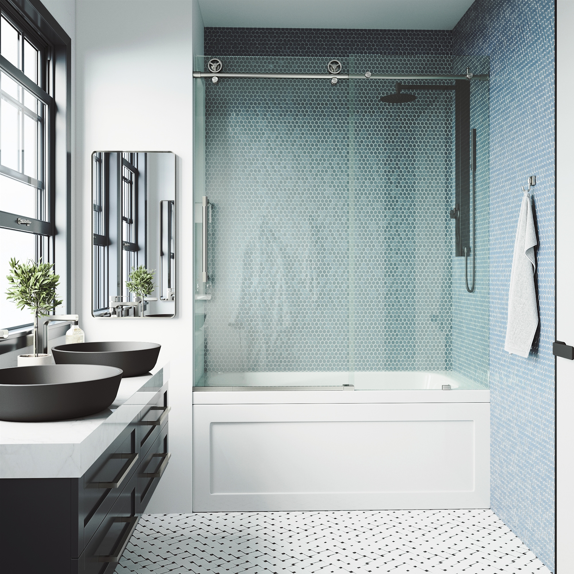 VIGO VG6044STCL6066 Bathtub-Doors - View #2