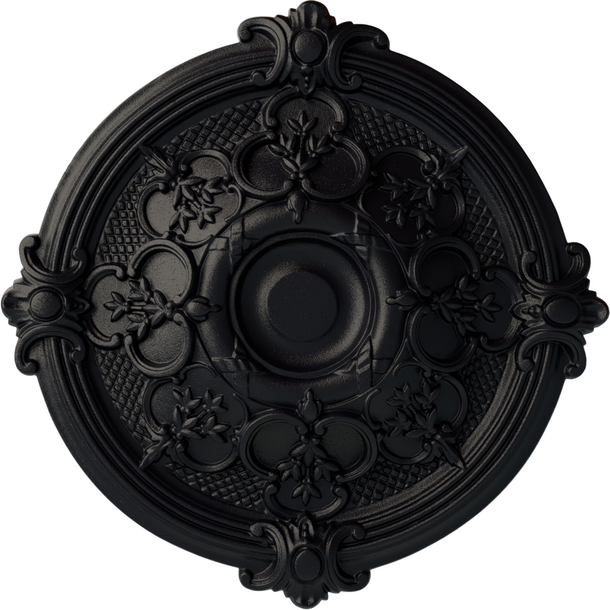 Ekena Millwork CM17HASGS Hamilton 17.375-in W x 17.375-in L Painted Steel Gray Polyurethane Whole Ceiling Medallion