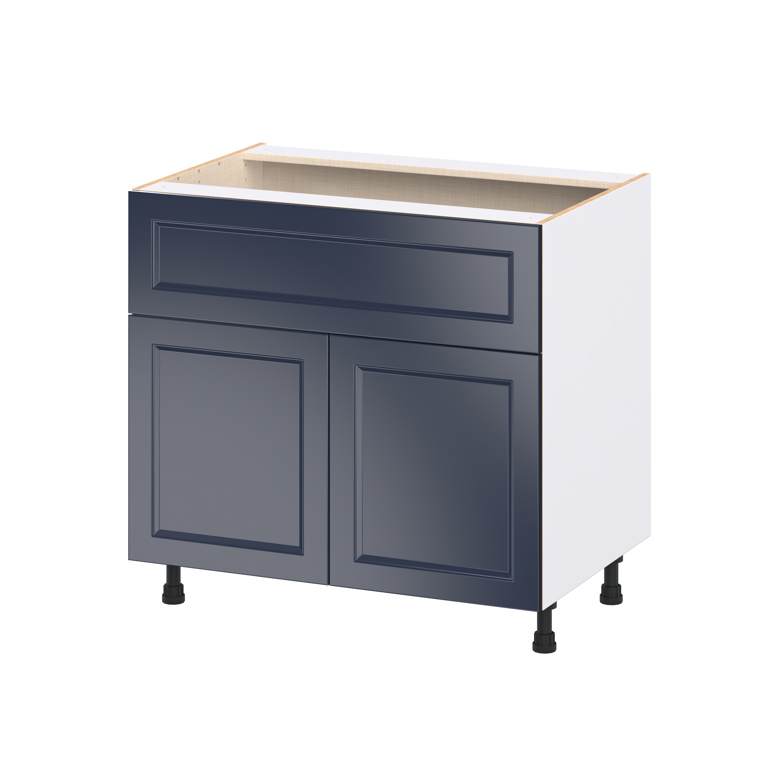 Hugo&Borg DSB36A-LO Lorette 36-in W x 34.5-in H x 24.5-in D Navy Blue Base Fully assembled Cabinet Recessed Panel Shaker