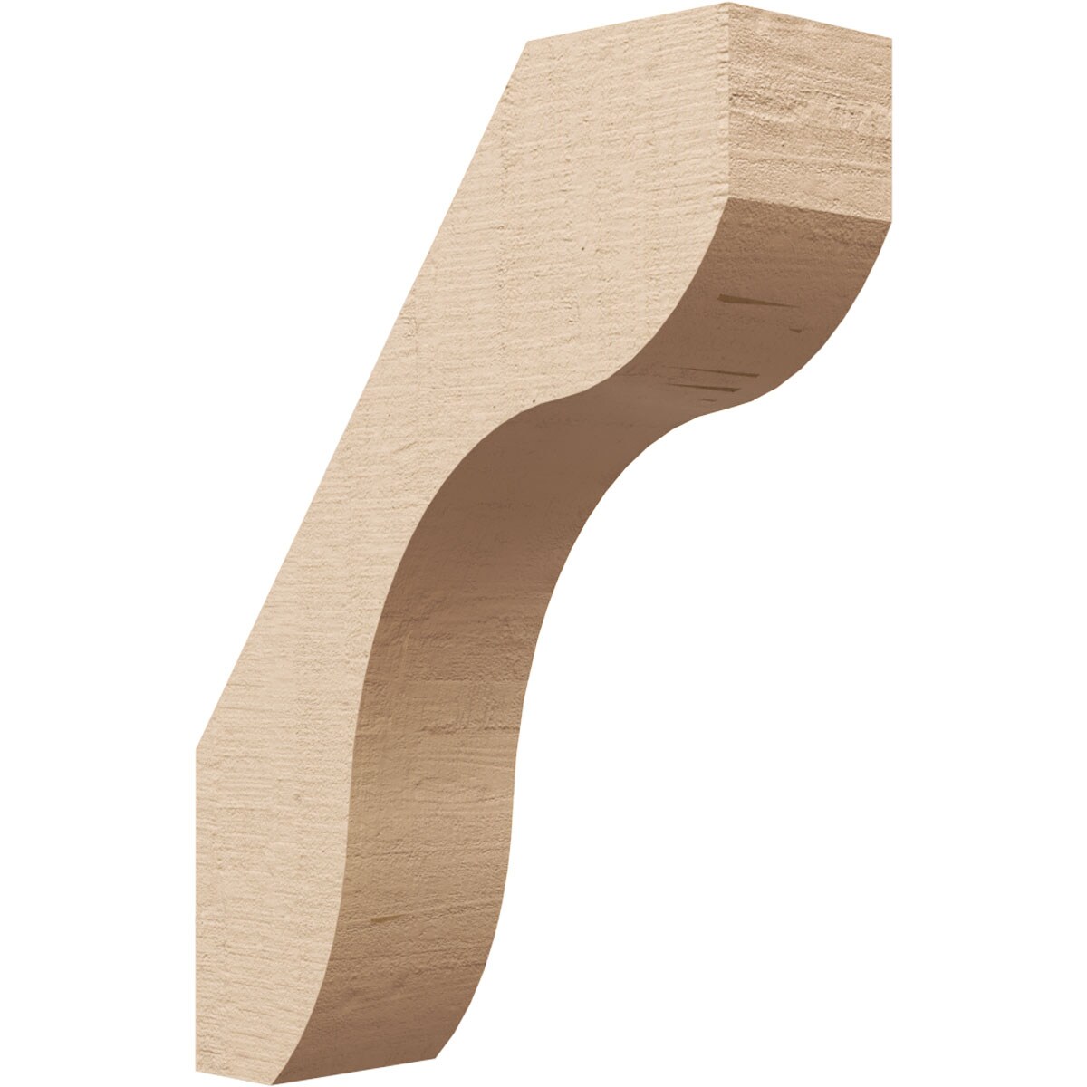 Ekena Millwork BRCUR05X16X22STARCPR 5-in x 22-in x 16-in Primed Urethane Stanfield Woodgrain TimberThane Knee Brace