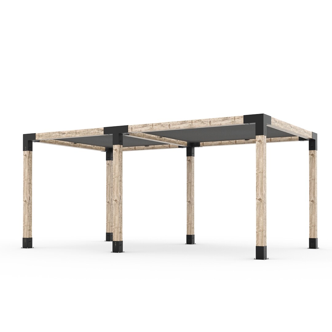 Toja Grid DP61018GR13 TOJA GRID Pergola Hardware kit 10x18ft double w 2 shade sails for 6x6 wood posts