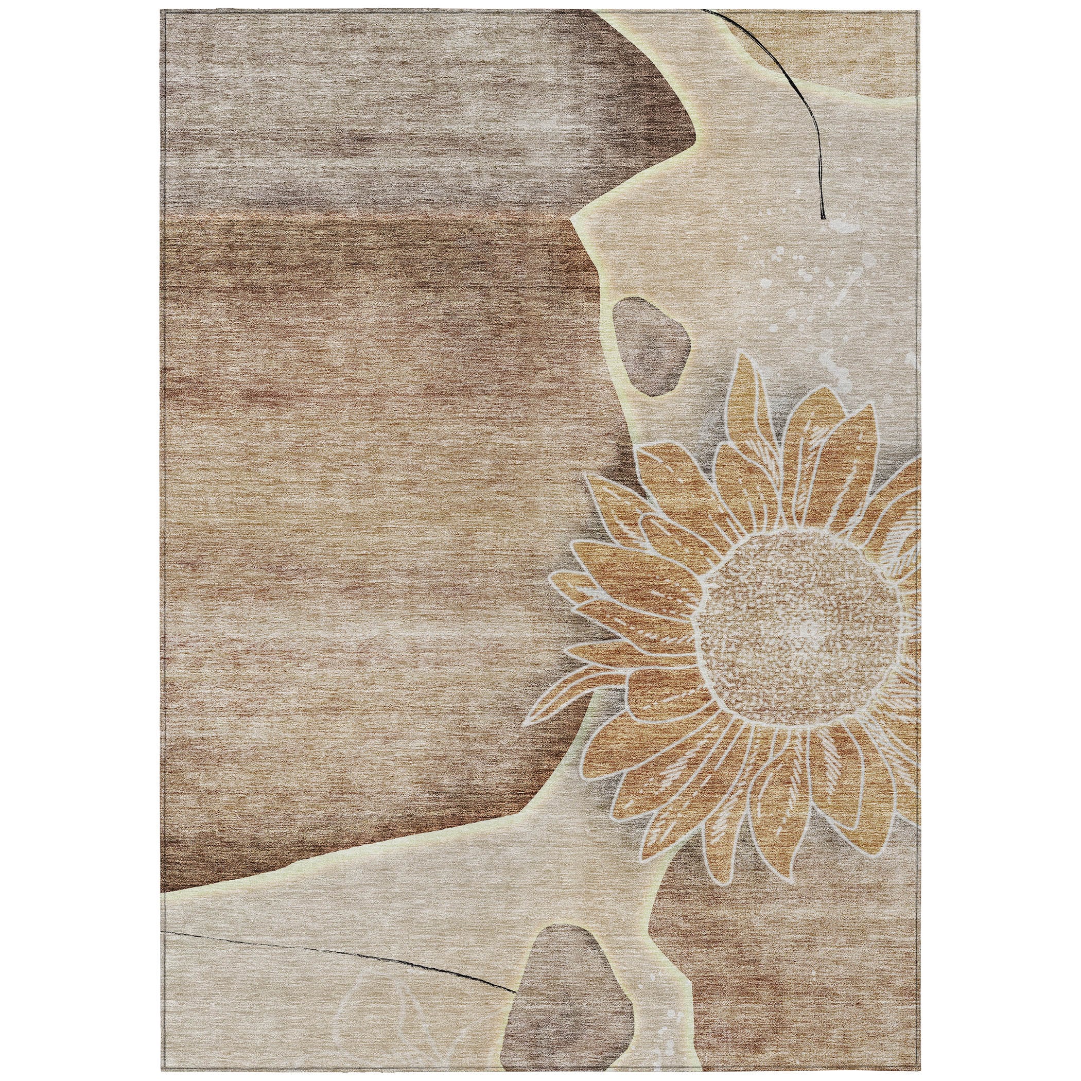 Addison Rugs ACN700BR8X10 Chantille ACN700BR 8 x 10 (ft) Polyester Brown Rectangular Indoor/Outdoor Geometric Machine washable Area rug