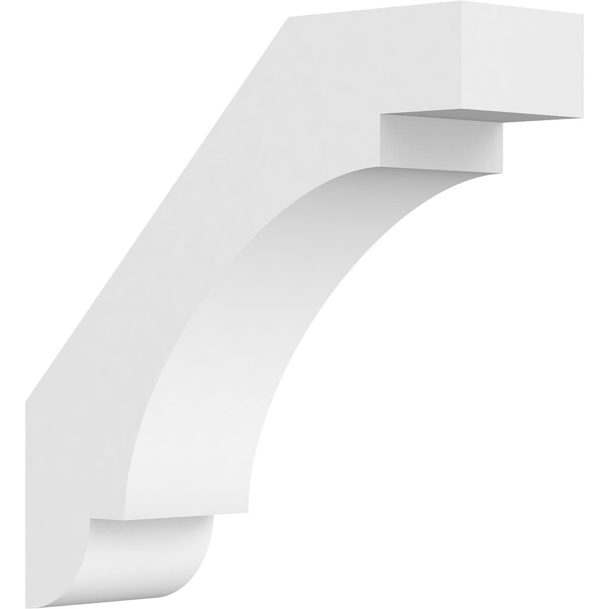 Ekena Millwork BRCP05X18X18ASP 5-in x 18-in x 18-in Unfinished PVC Standard Aspen Knee Brace