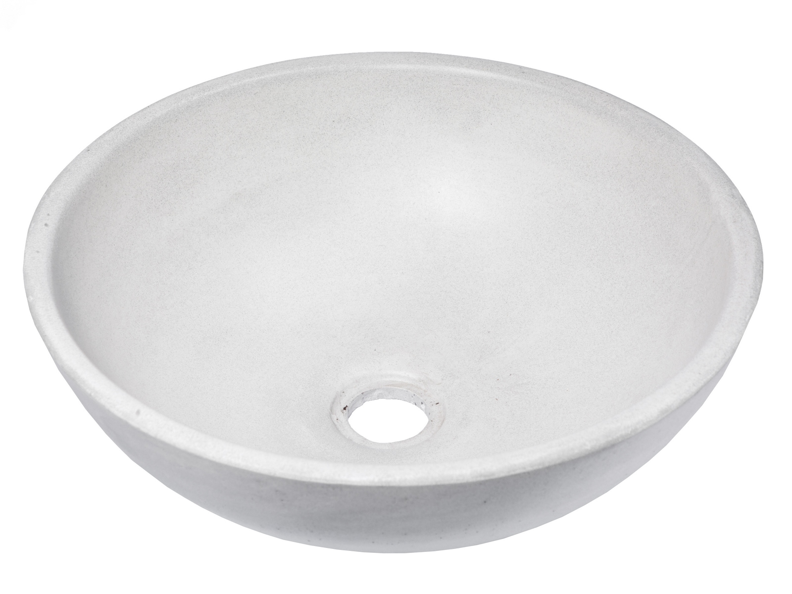 Eden Bath Light Gray Concrete Vessel Round Modern Bathroom Sink (14.2 ...