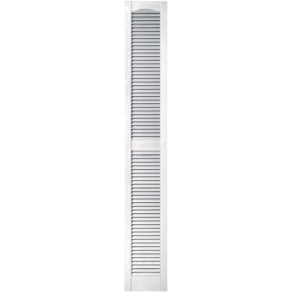 Vantage V1711279001 12-in W x 79.75-in H White Louvered Exterior Shutters ( 1 -Pack )