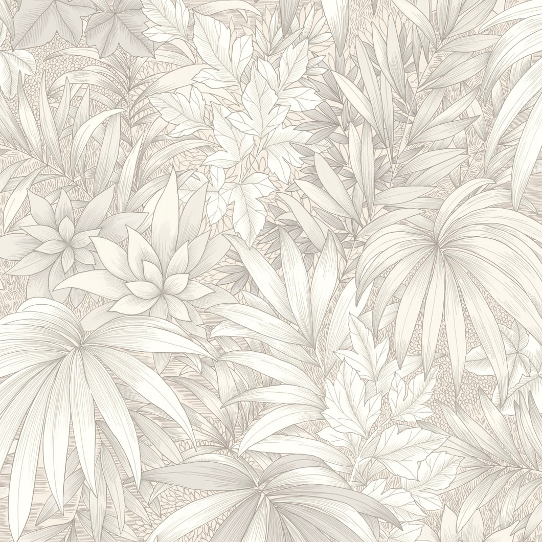 Veer Decor Allure Jungle White Wallpaper Sample