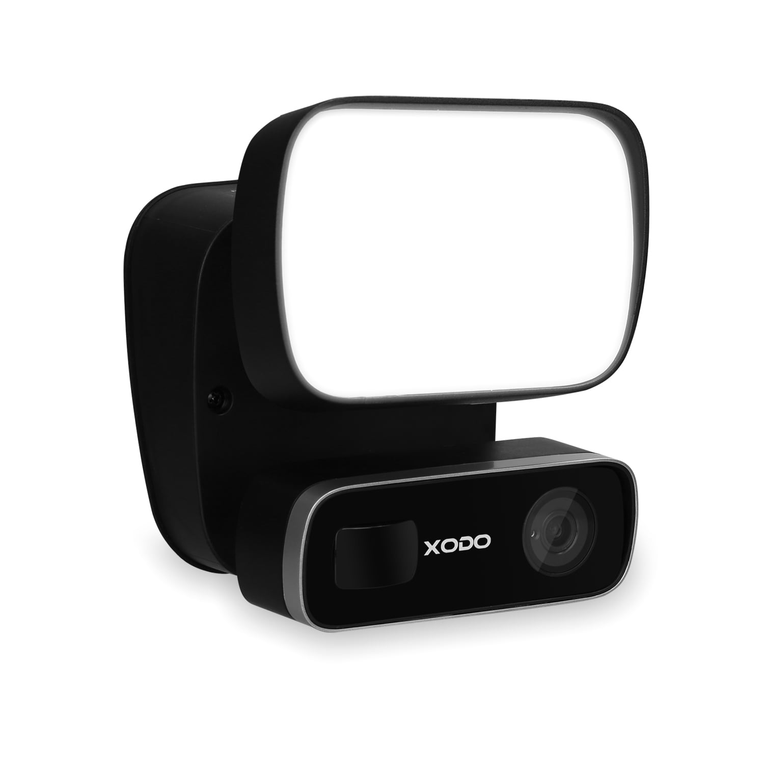 Xodo 60-Watt 120-Degree 1000 Lumens Black Motion Activated Outdoor LED Security Floodlight Sensor and Smart Home Camera