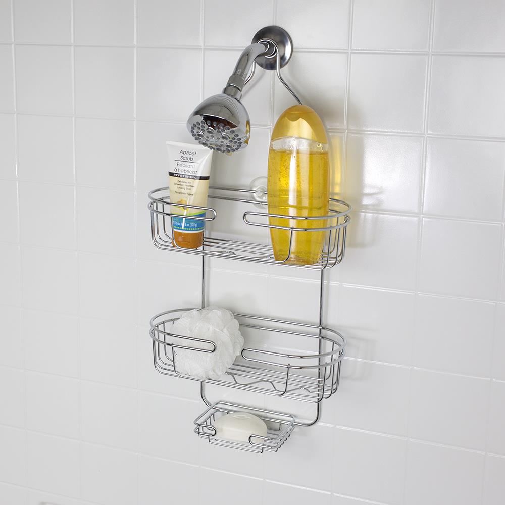 Aluminum 3-Layer Shower Caddy, Silver | SHOWER | SHOP HOME BASICS