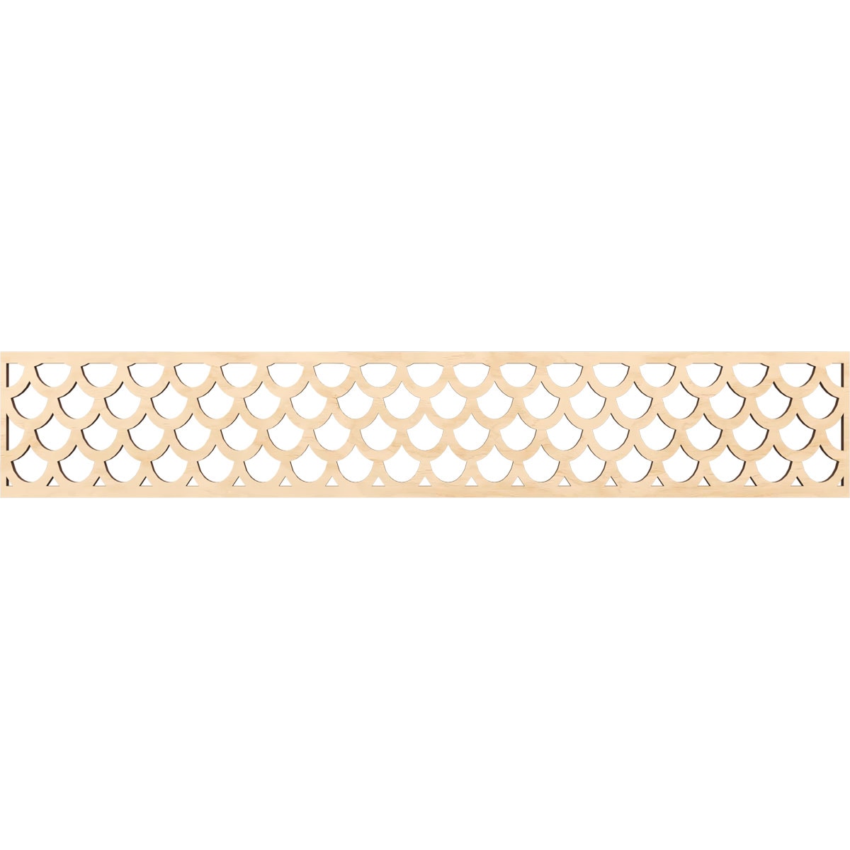 Ekena Millwork MLDB08X46HUDBI Hudson Fretwork Flat Trim 8-in x 3.89-ft Birch Brown Unfinished 2156131 Pierced Wall Panel Moulding