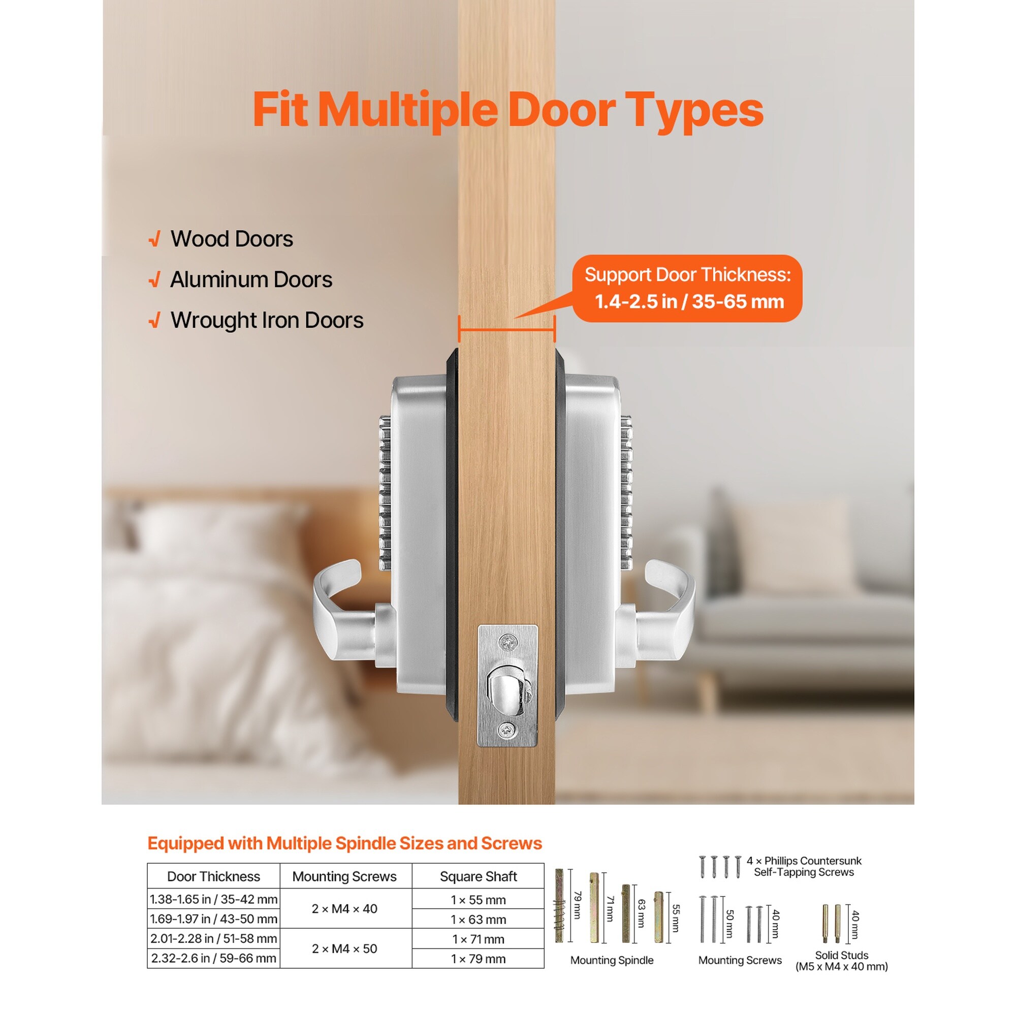 Vorene J-4AIE2FLMVQ1P Door-Knobs - View #4