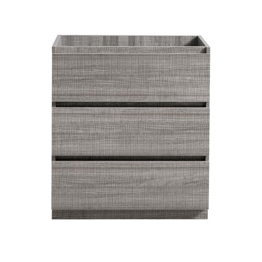 Fresca FCB9330HA Lazzaro 30-in Ash Gray Bathroom Vanity Base Cabinet without Top