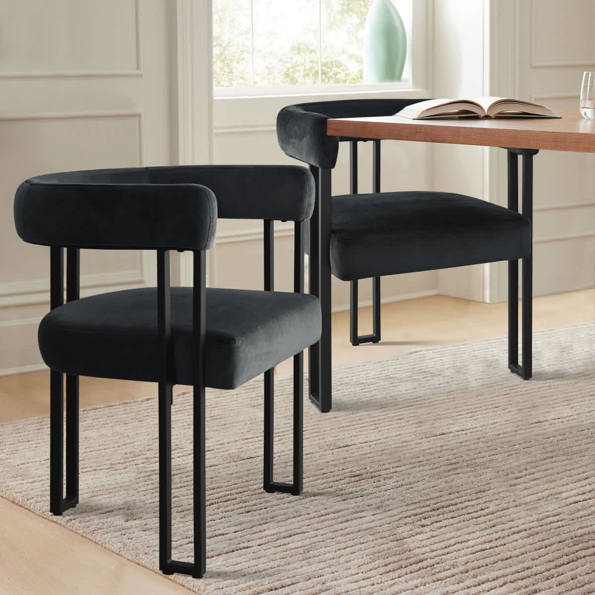 Maison Boucle MIA-VELVET BLACK Dining-Chairs - View #2