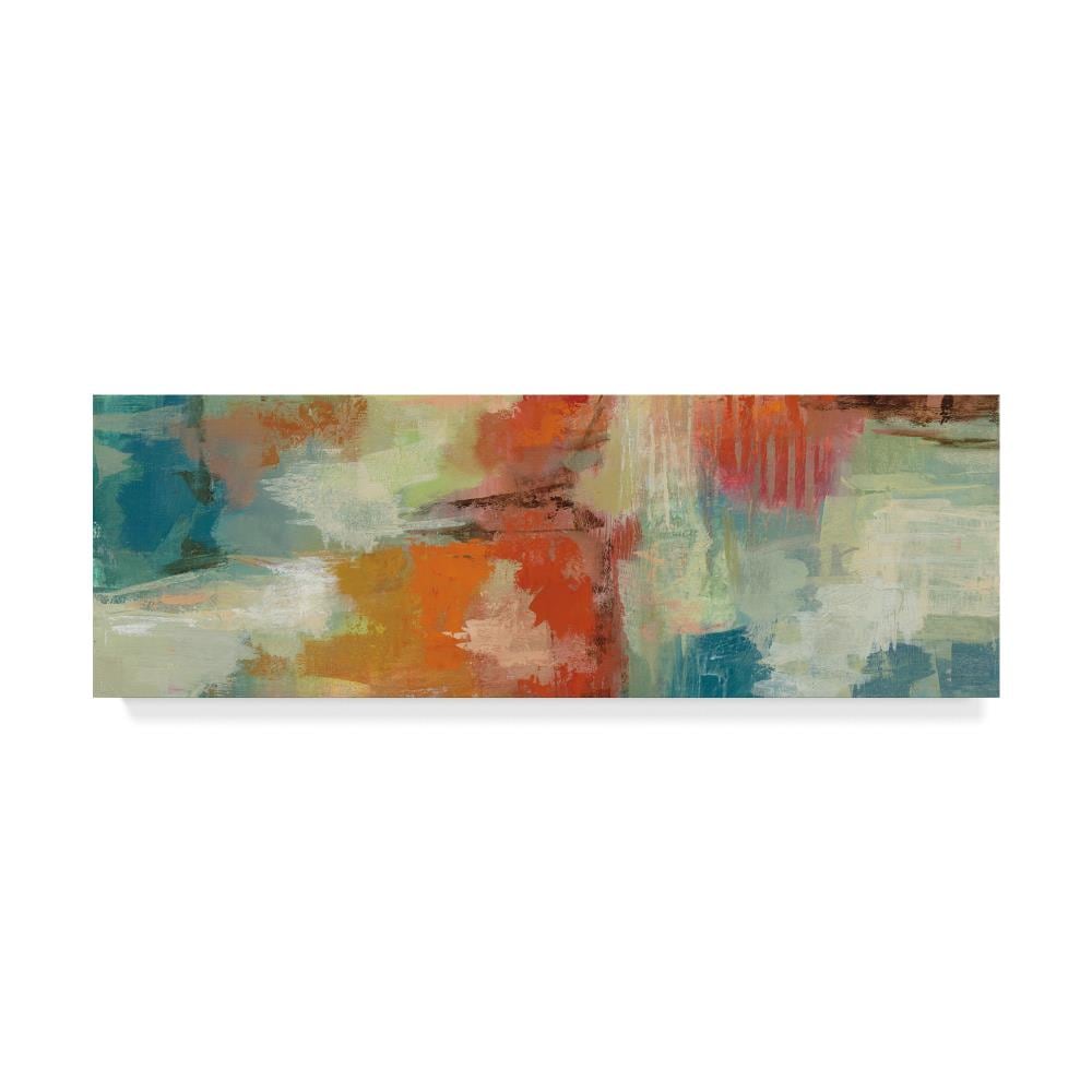 Trademark Fine Art WAP06776-C619GG Framed 6-in H x 19-in W Abstract Print on Canvas