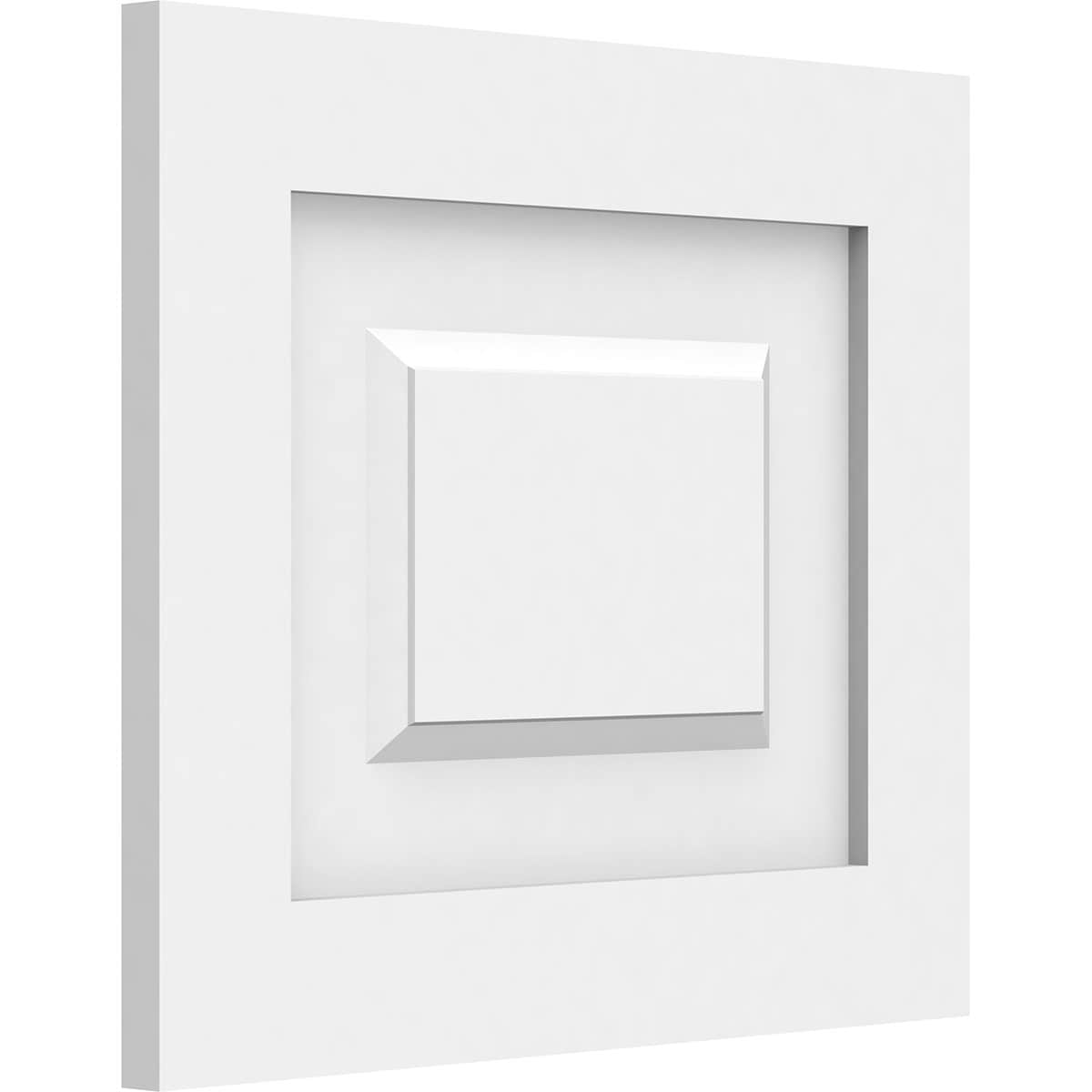 Ekena Millwork WALP14X12X062HAR 14-in x 12-in Smooth Paintable/Stainable White PVC Wall Panel ( 1.16-sq ft )