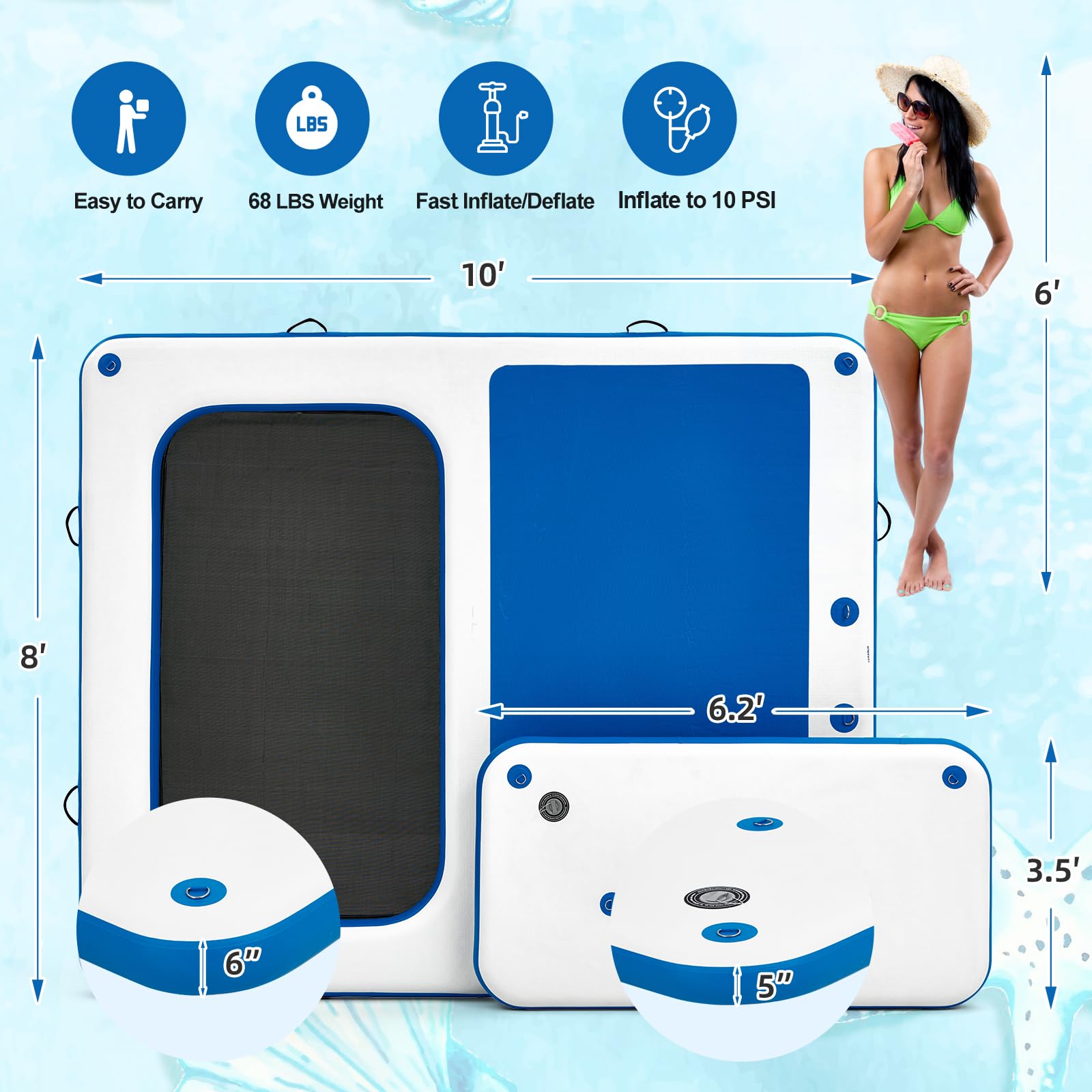 AECOJOY GGOT3012BU-LS02 Pool-Toys-Floats - View #4
