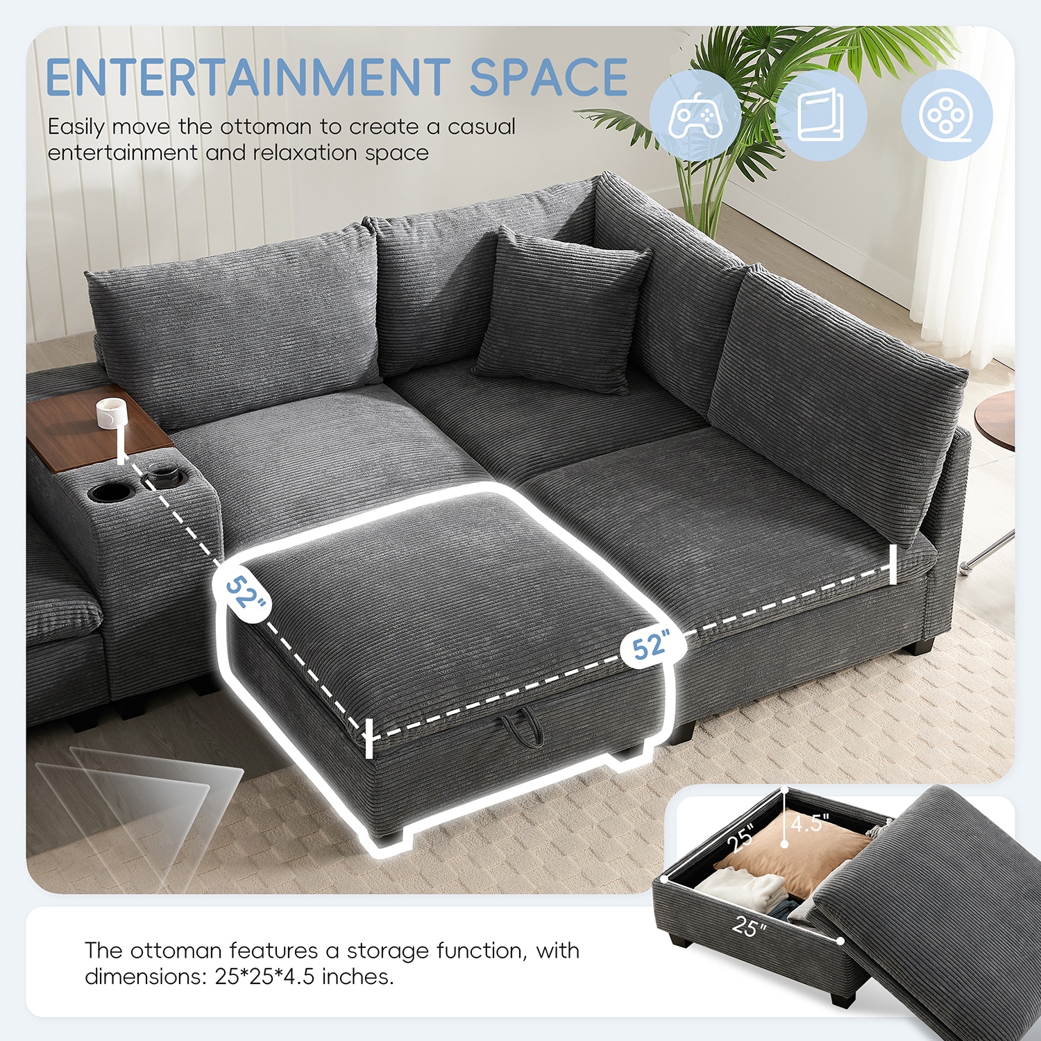 GZMR GZ-GN3893G Sofas-Loveseats - View #6
