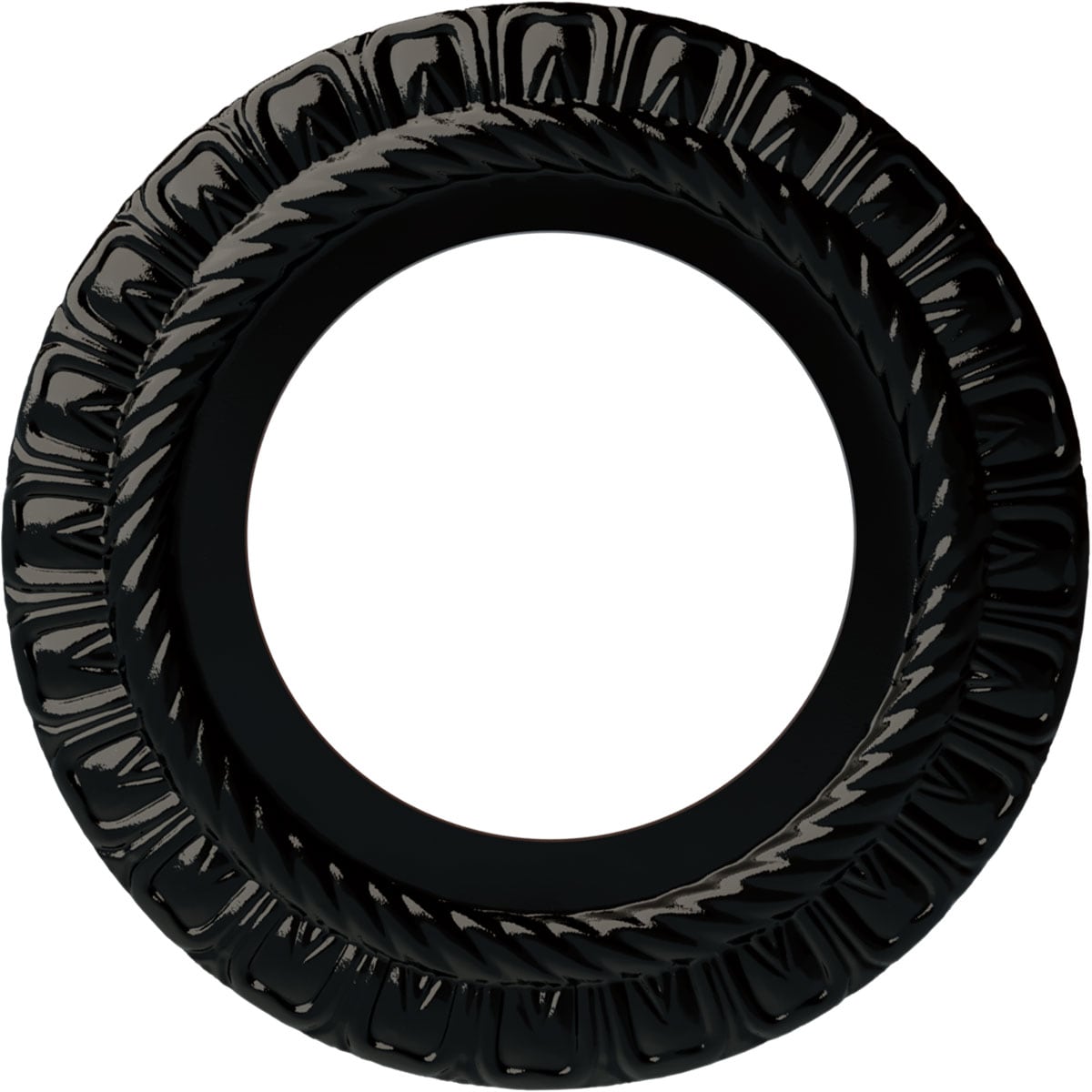 Ekena Millwork CM10CLBPS Claremont 10.625-in W x 10.625-in L Painted Black Pearl Polyurethane Whole Ceiling Medallion