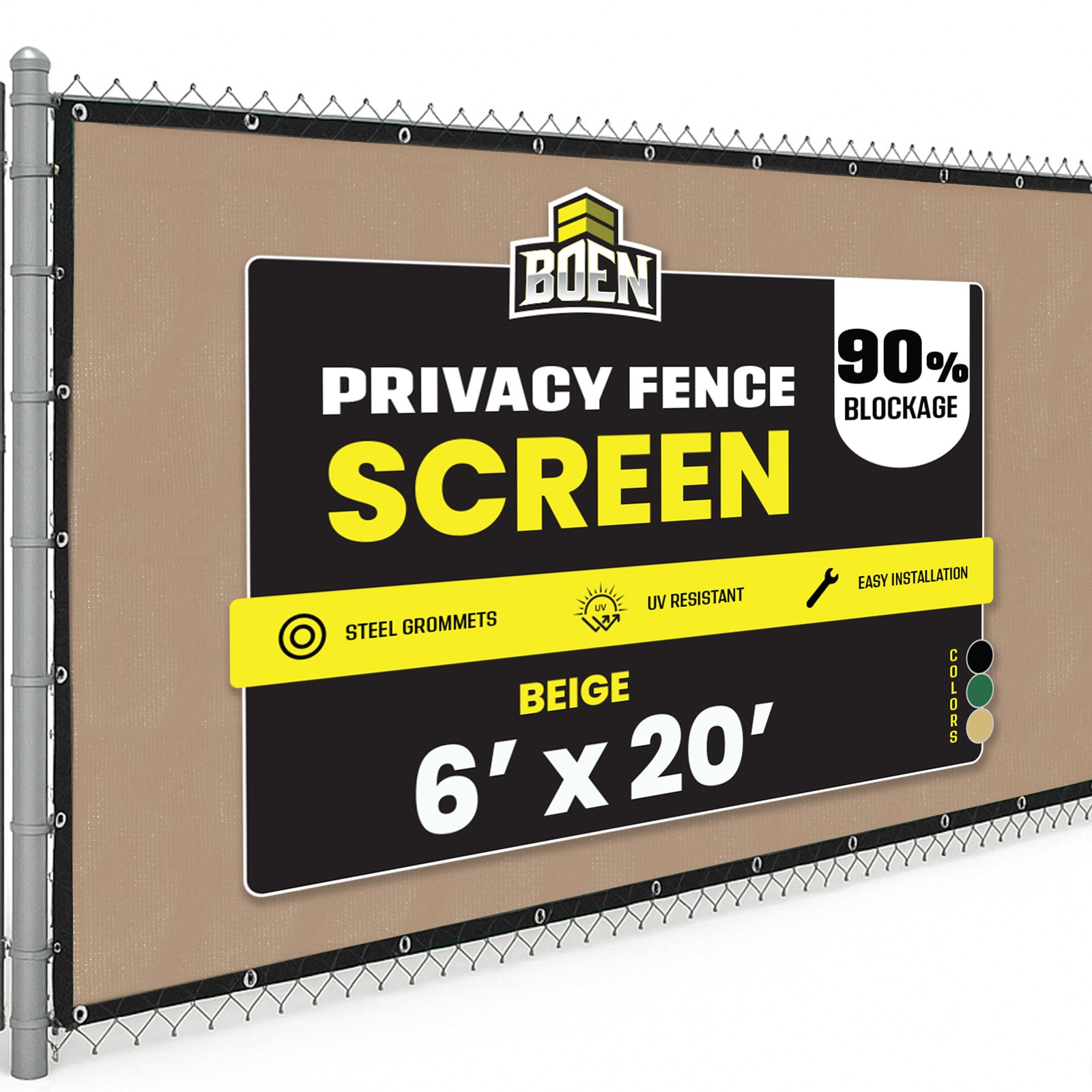 BOEN H Polyethelene Privacy Chain Link Fence screen