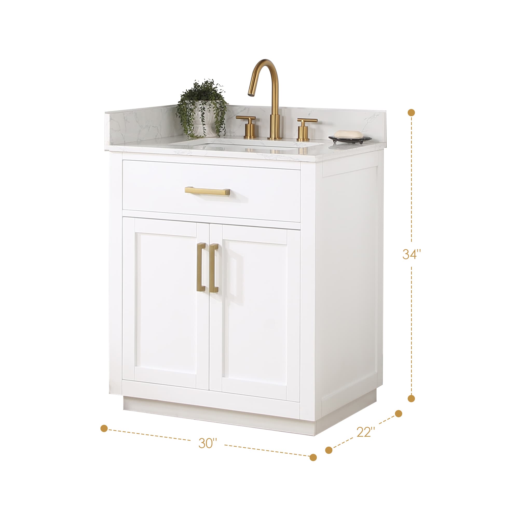 Altair 557030-WH-GW-NM Bath-Vanity-Combo - View #12
